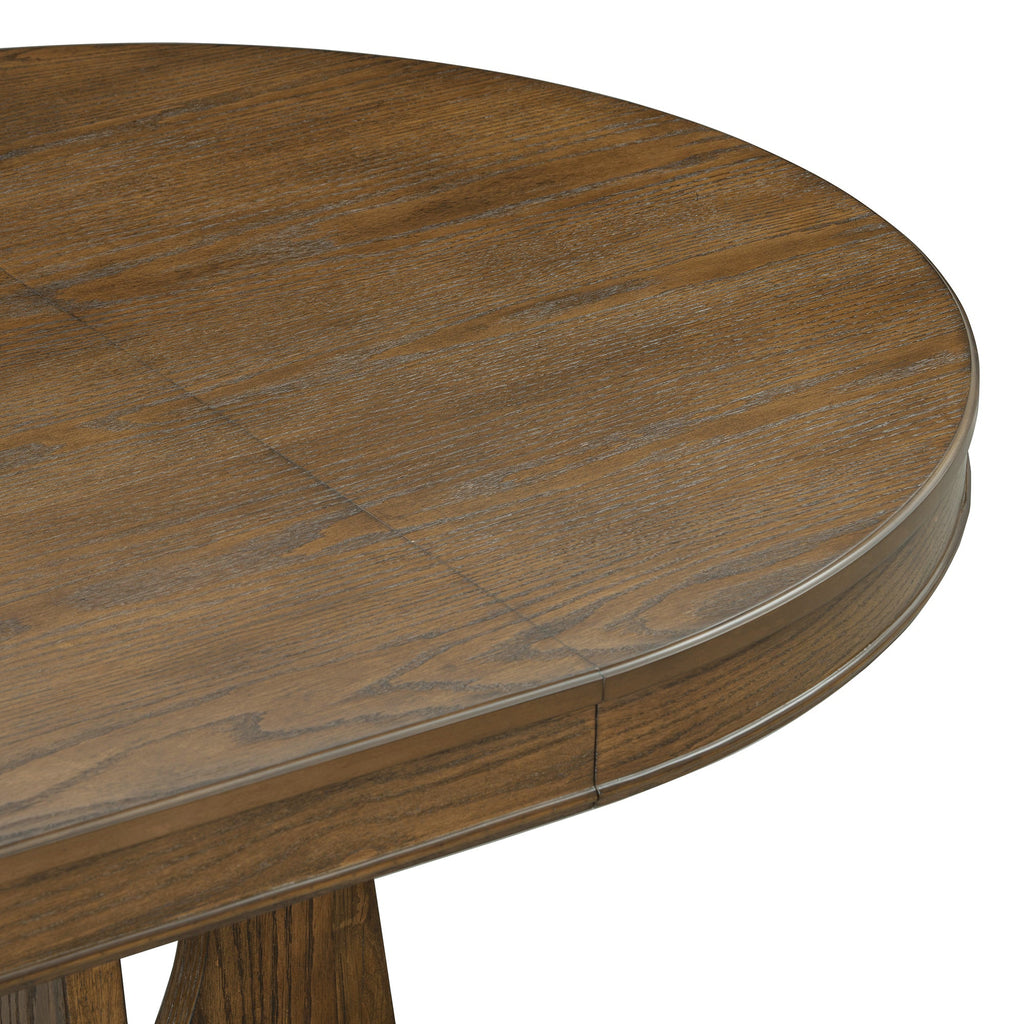 5-Piece Retro Extendable Dining Table Set with 16" Removable Leaf