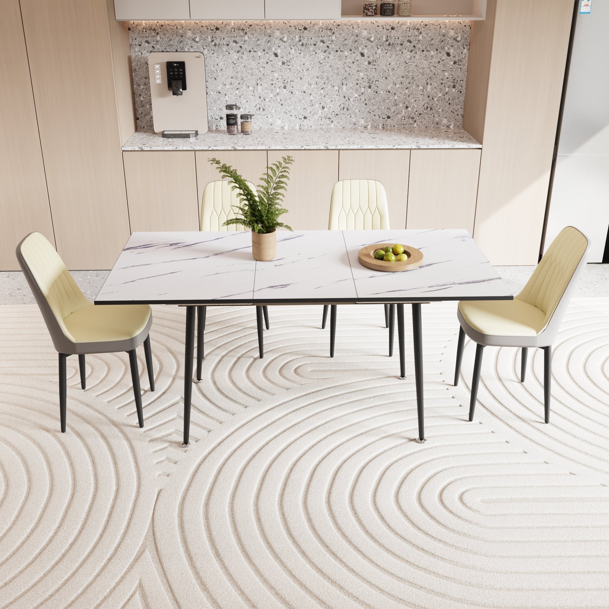 47'-63' Expandable Dining Table and Chair Set