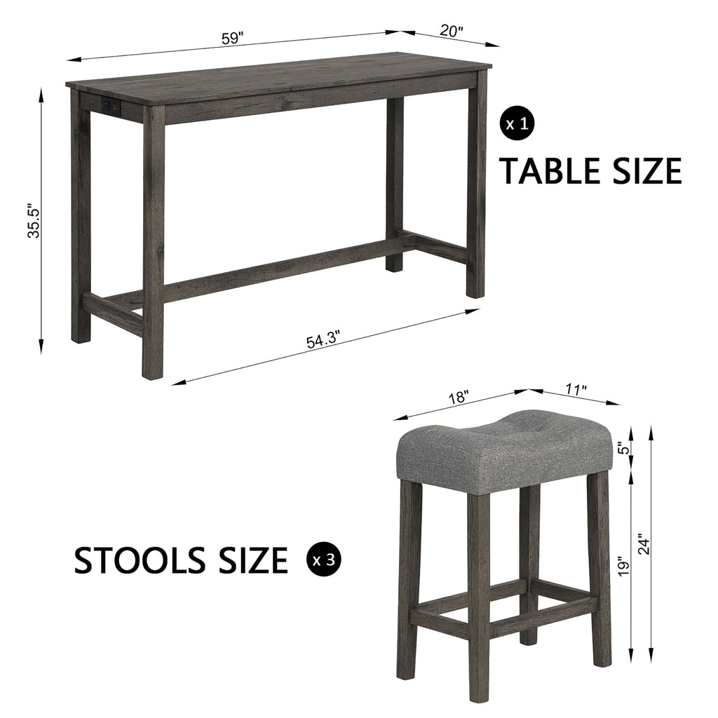 Bar Table Set with Chairs