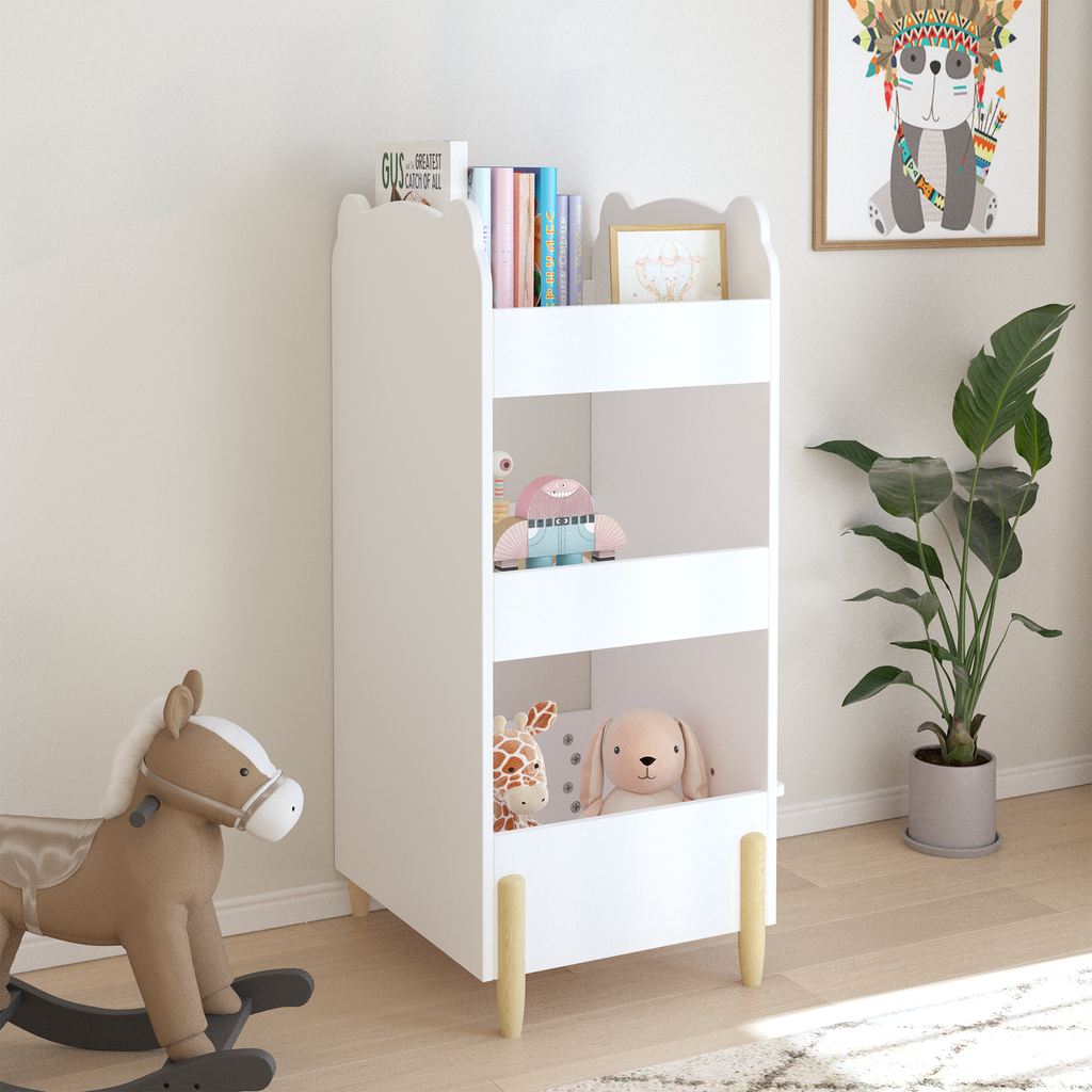 Kids Bookshelf with Chalkboard Side