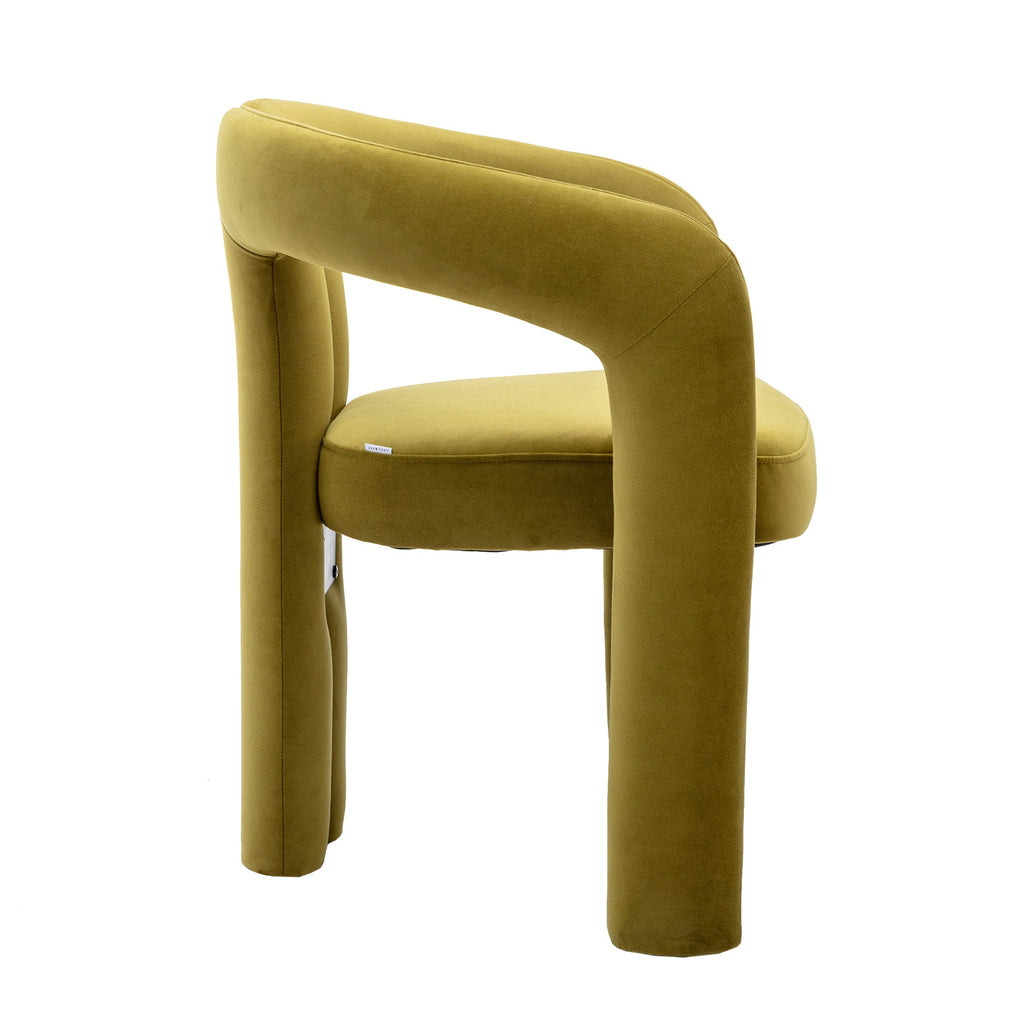 Contemporary Velvet Fabric Upholstered Accent Side Chairs (Set of 2)