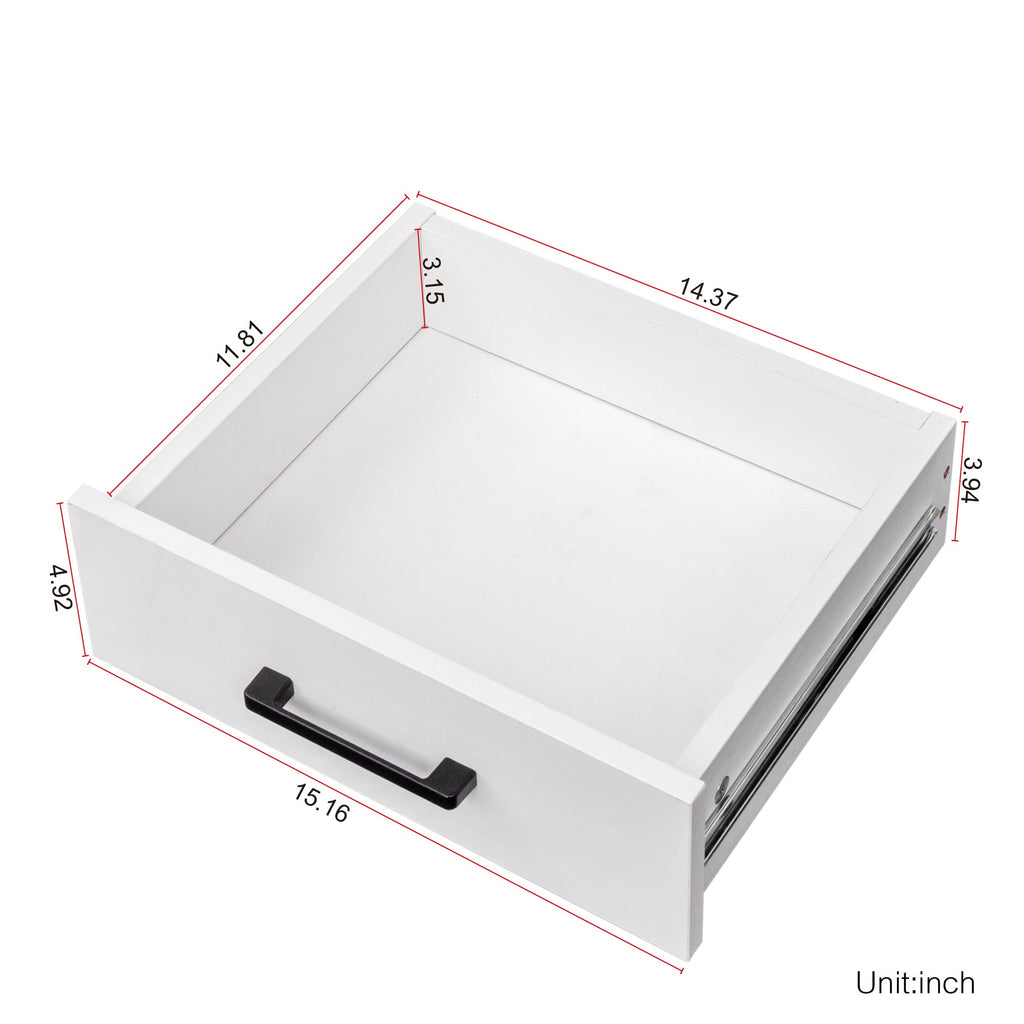 White Modular Wine Buffet Cabinet