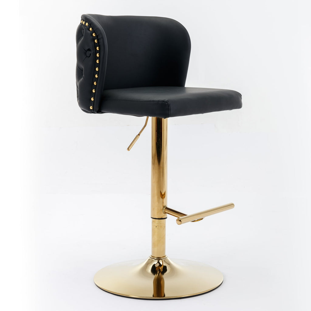 Modern PU Upholstered Bar Stools（Set of 2）