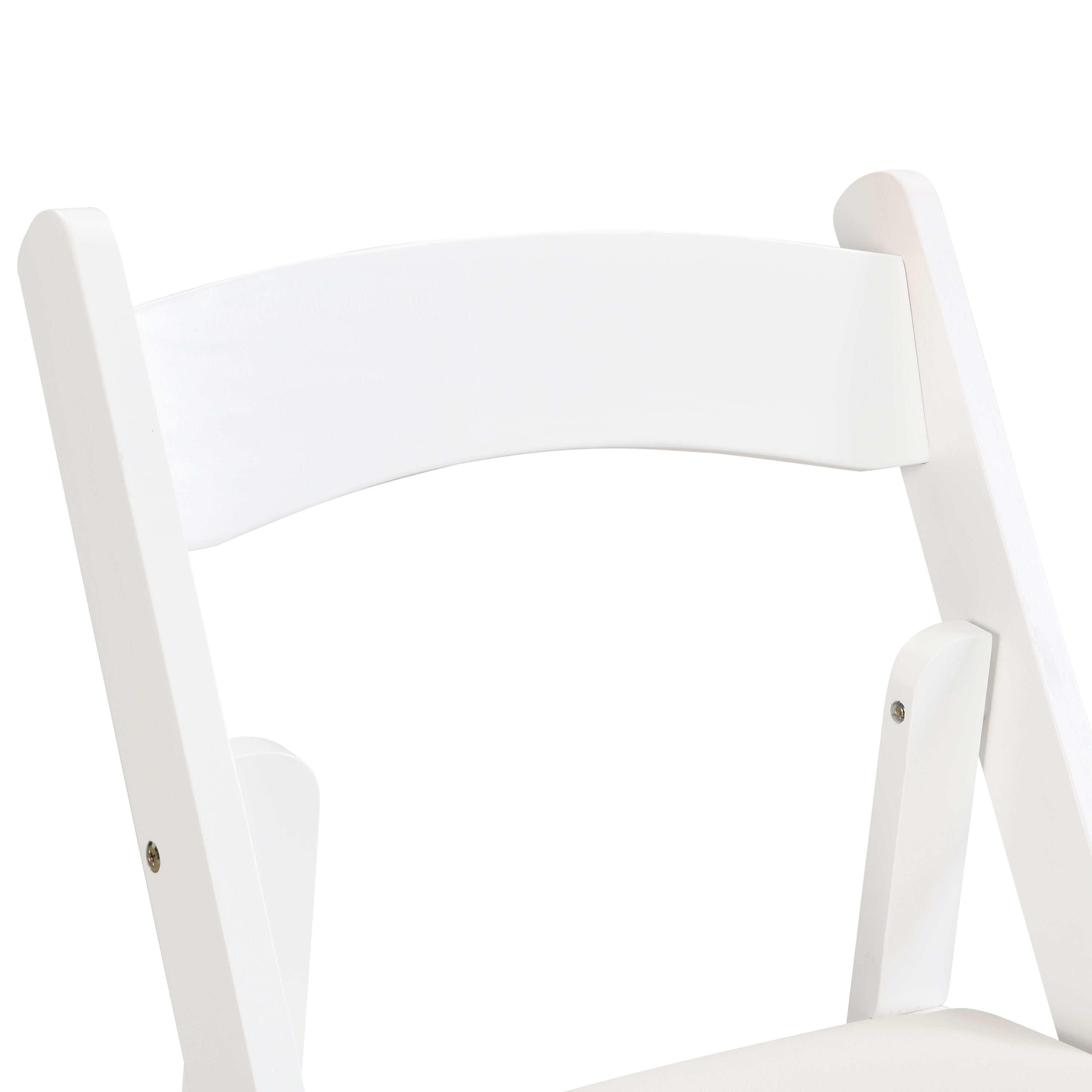 Set of 4 Folding Chairs Cushioned Solid Wood Space-Saving Dining Chairs