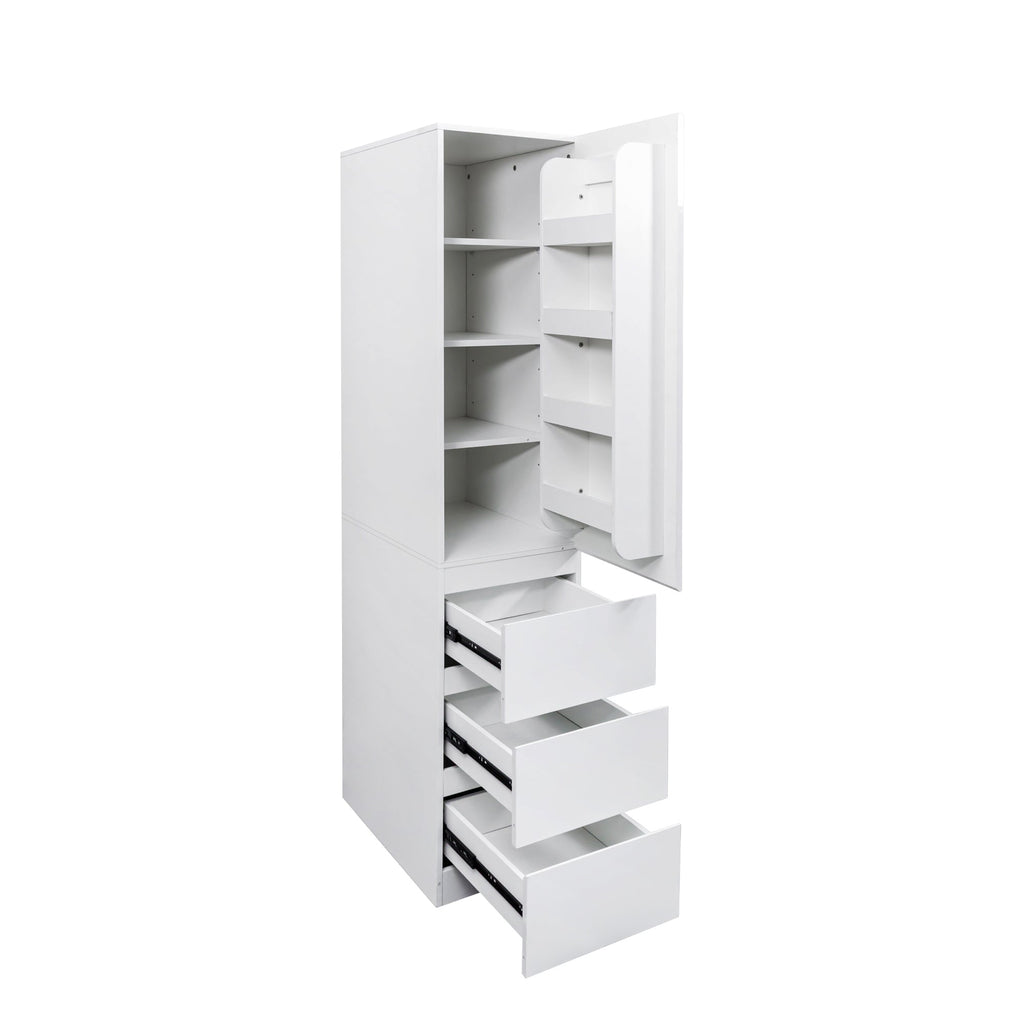 White Kitchen Pantry Storage Cabinet