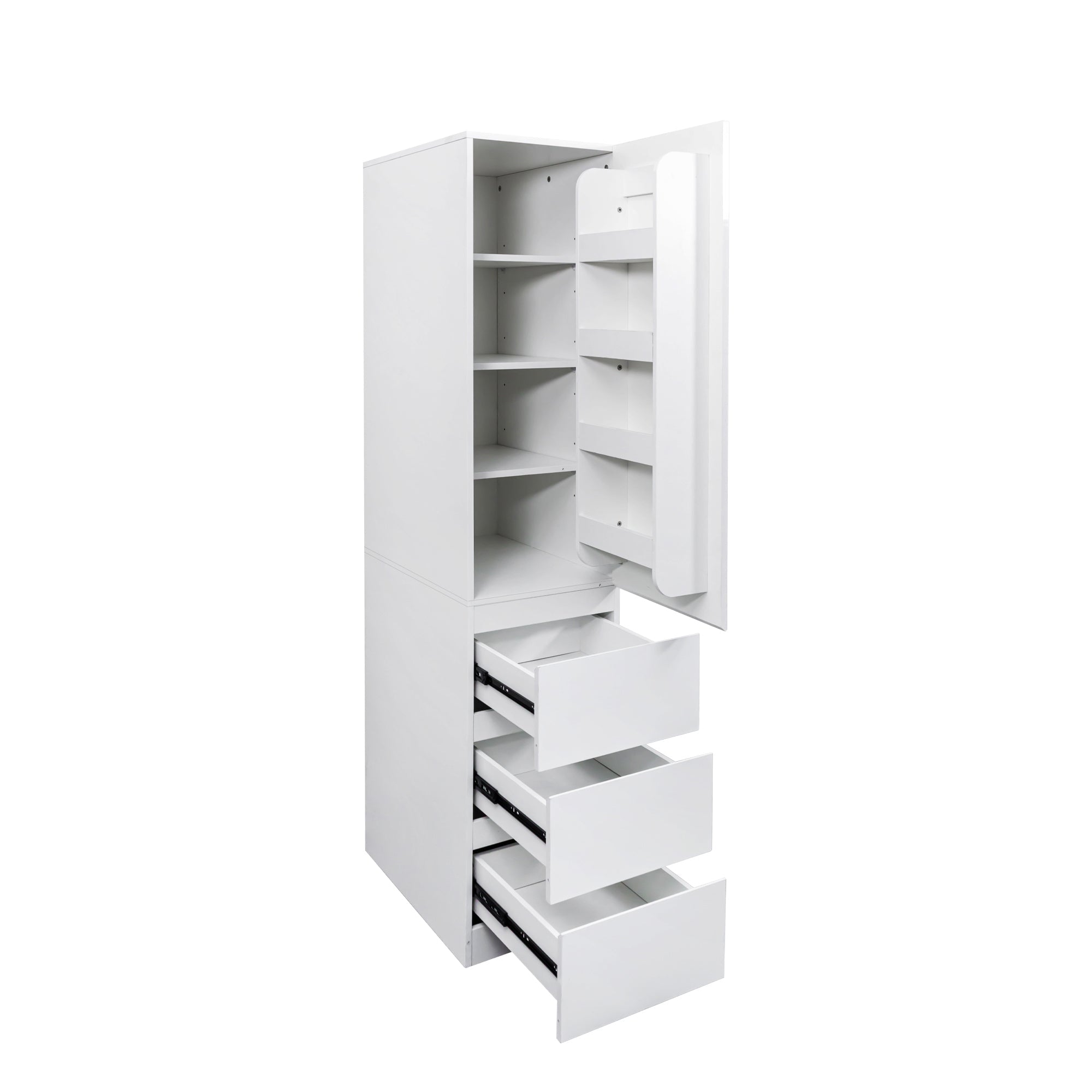 White Kitchen Pantry Storage Cabinet
