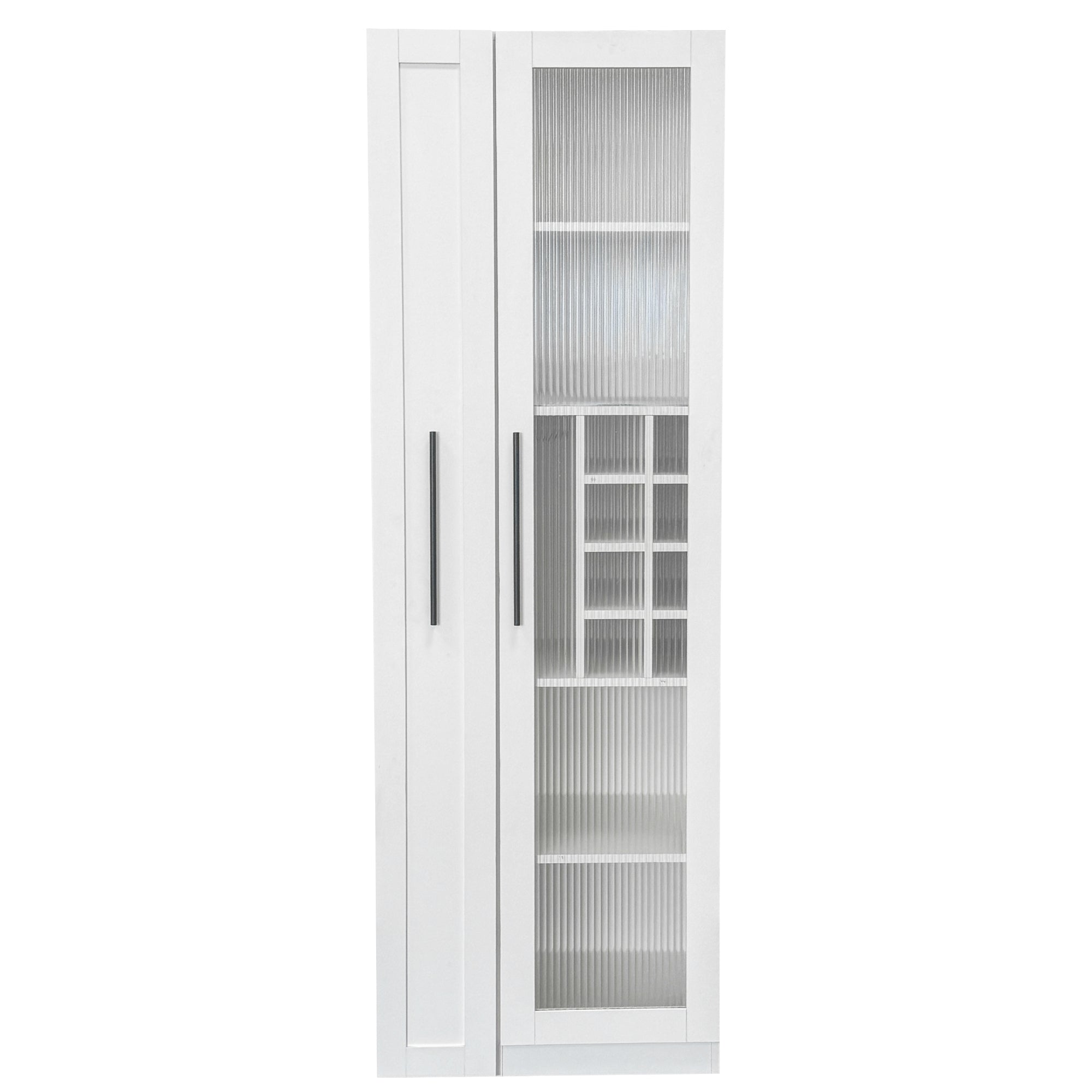 Farmhouse Kitchen Storage Cabinet with Glass Doors