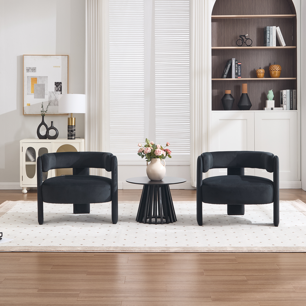 Mid-Century Velvet Comfy Single Sofa Accent Chair