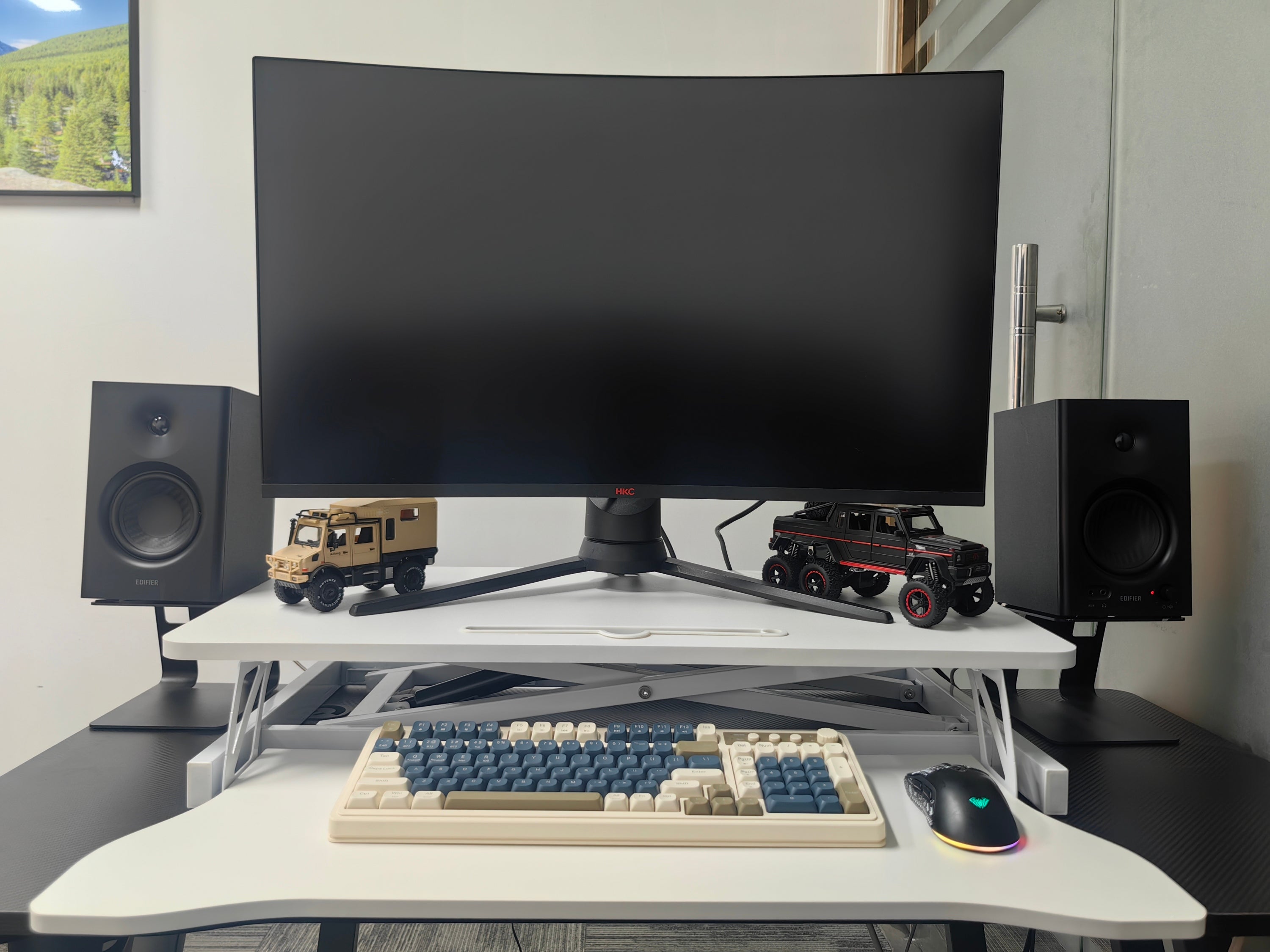32 Inch Desk Converter Height Adjustable Sit to Stand Rise