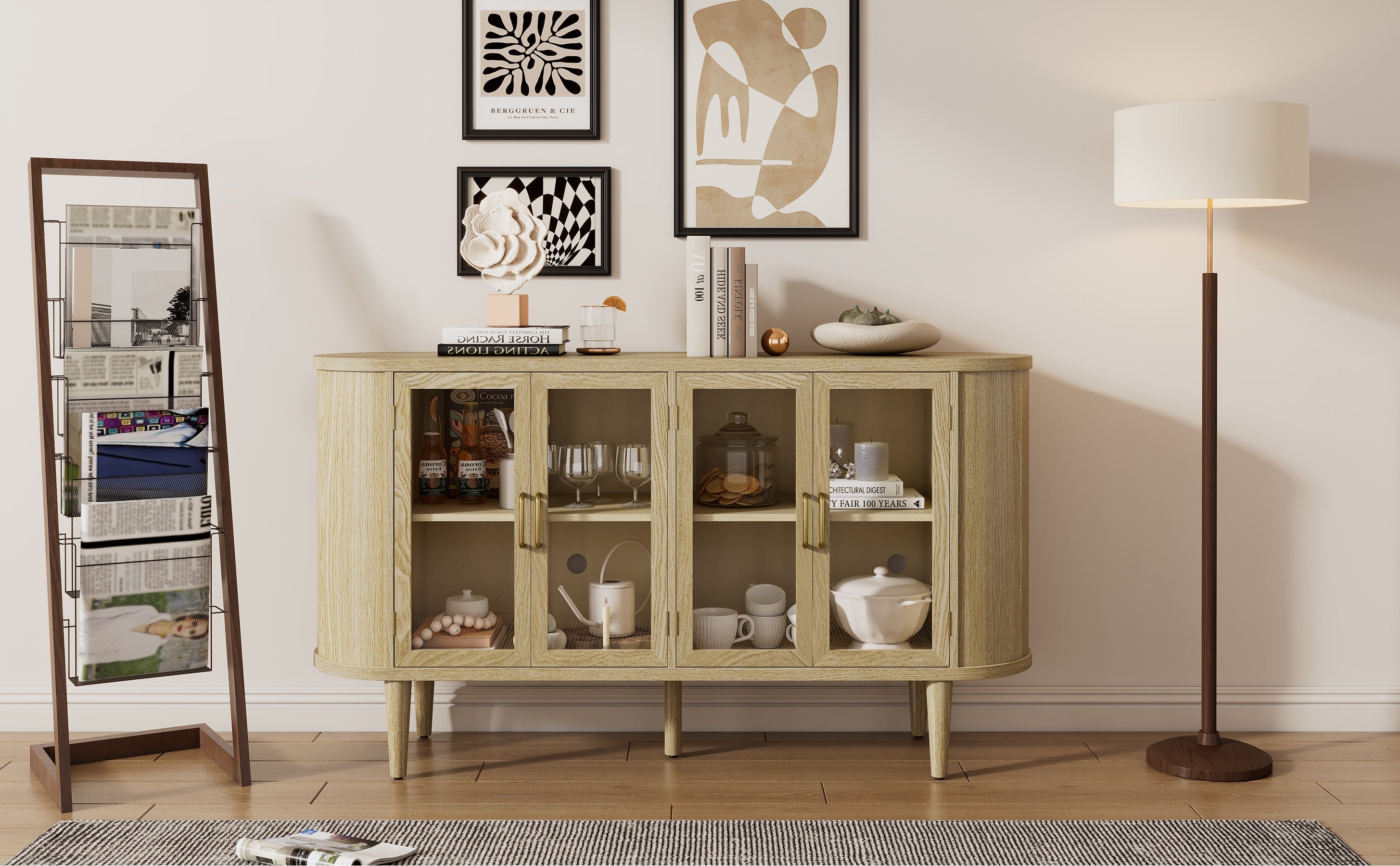 Farmhouse Sideboard Cabinet with Storage