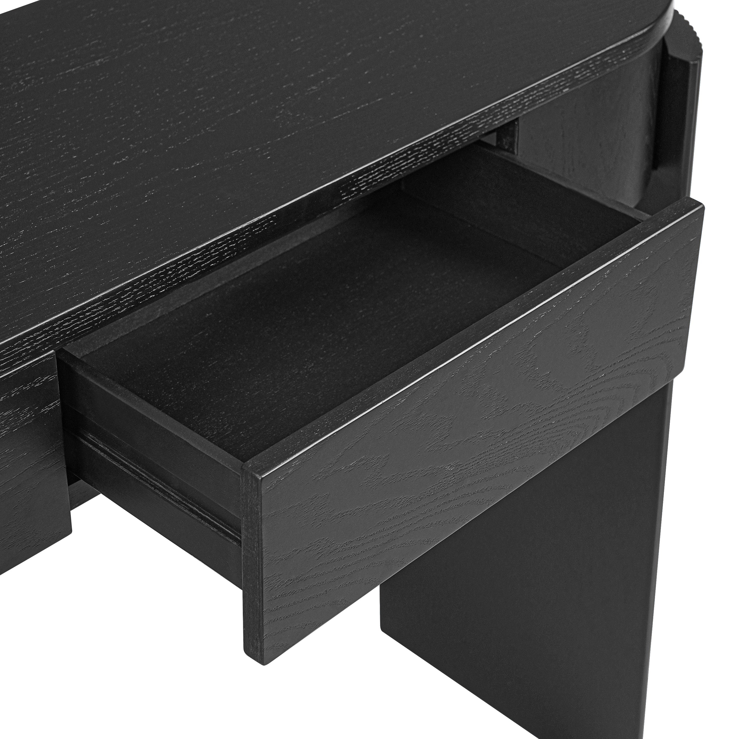 Entryway Console Table with Fluted Legs & Storage Drawers