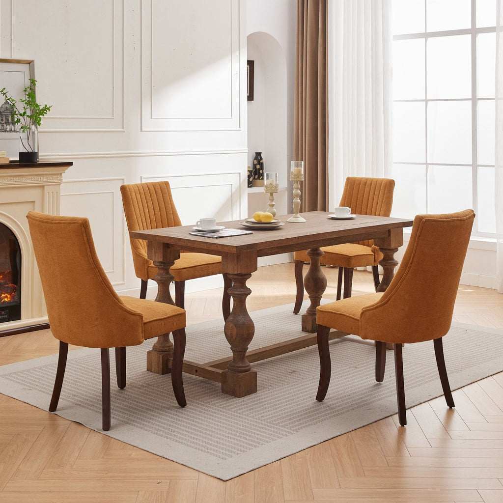 Rayon Cloth Flocking Velvet/Linen Dining Chairs (Set of 2)