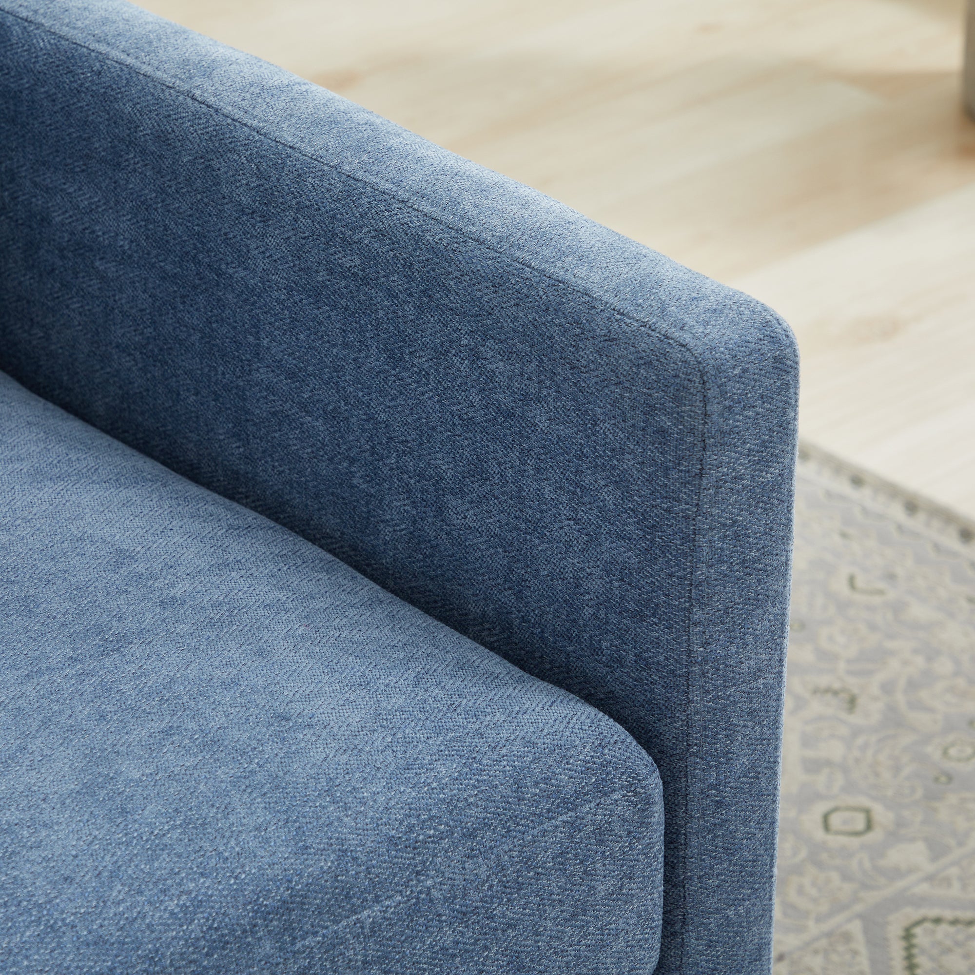 Modern Square Chenille Upholstered Swivel Accent Chair