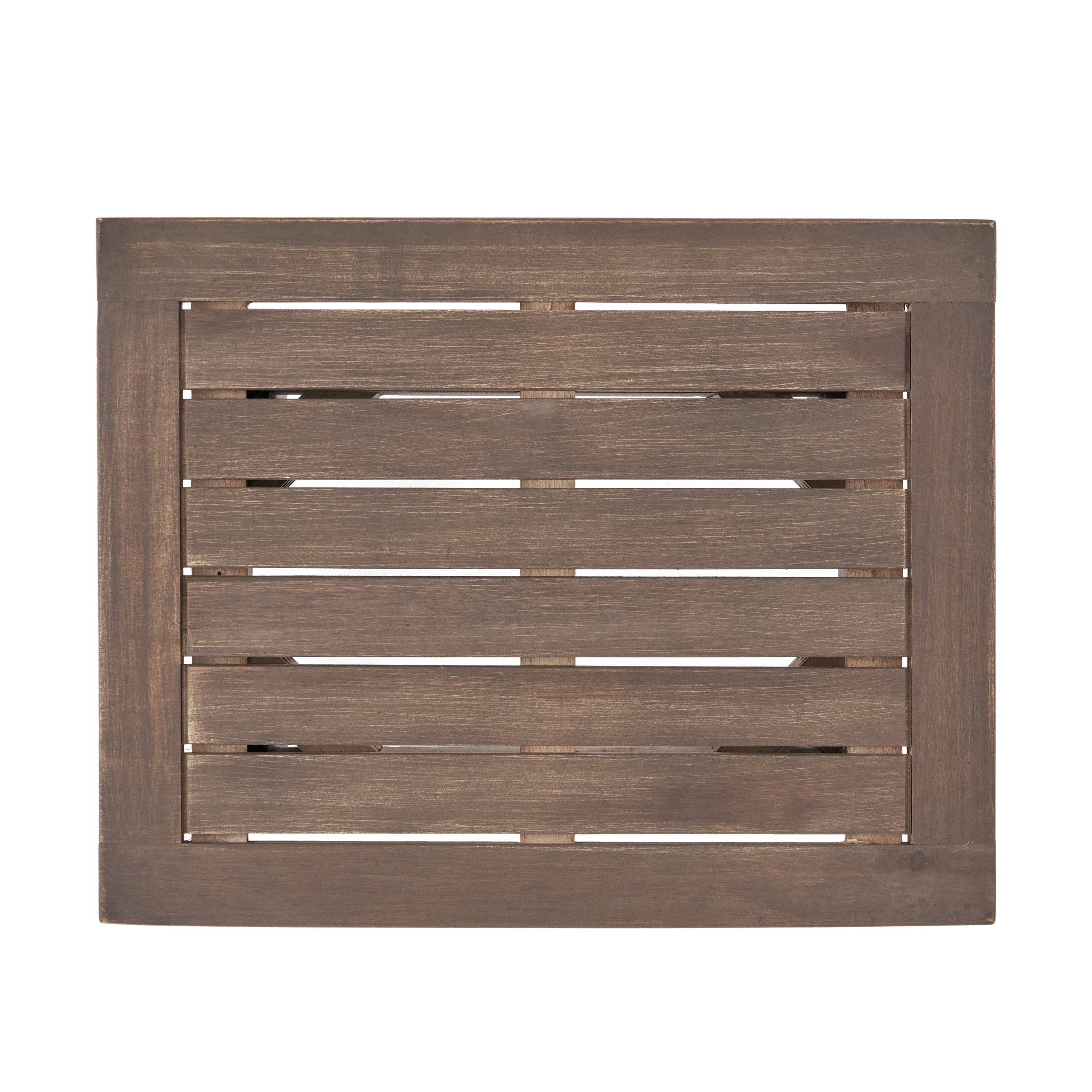 Kinesis Outdoor Side Table with Slatted Top and Wood Frame