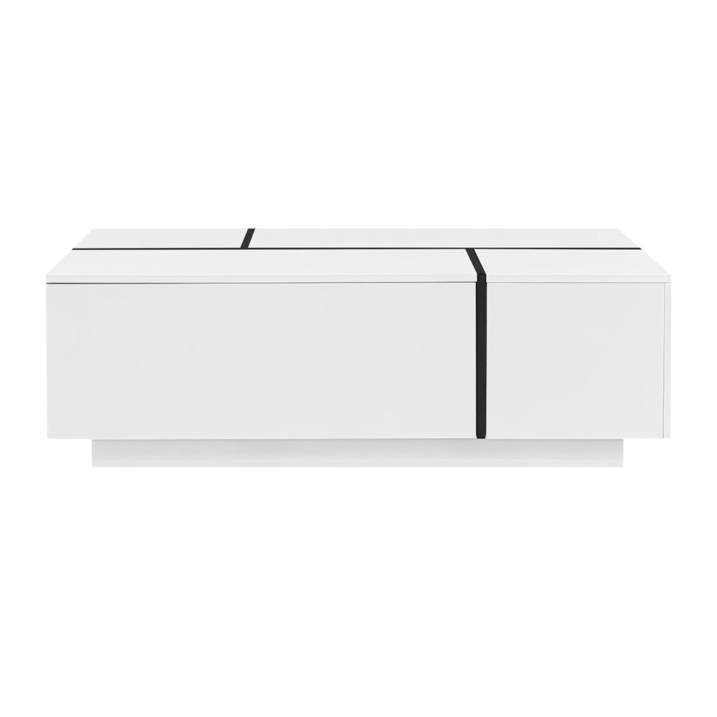 Multi-Functional Extendable Coffee Table with 2 Storage Space and Drawers