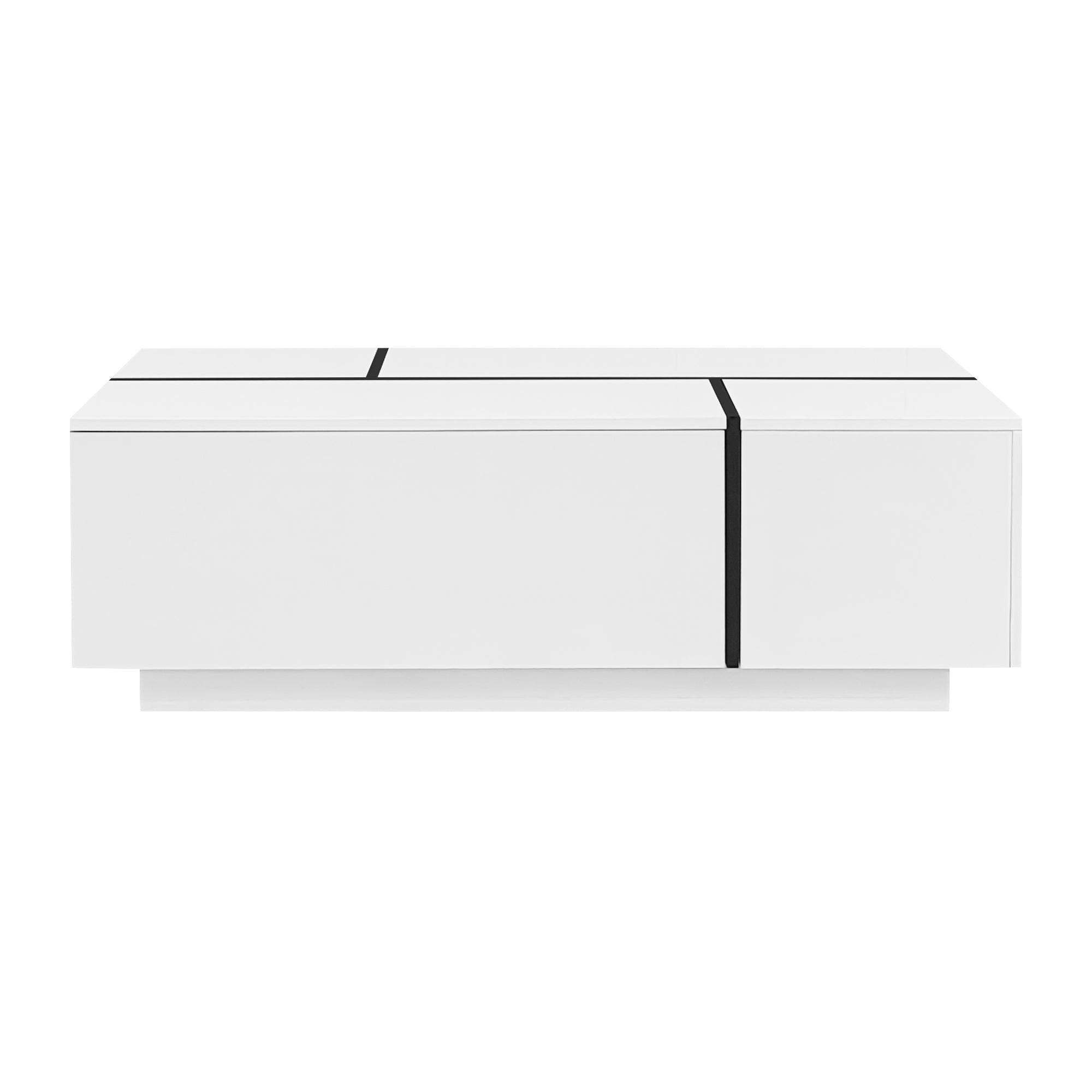 Multi-Functional Extendable Coffee Table with 2 Storage Space and Drawers