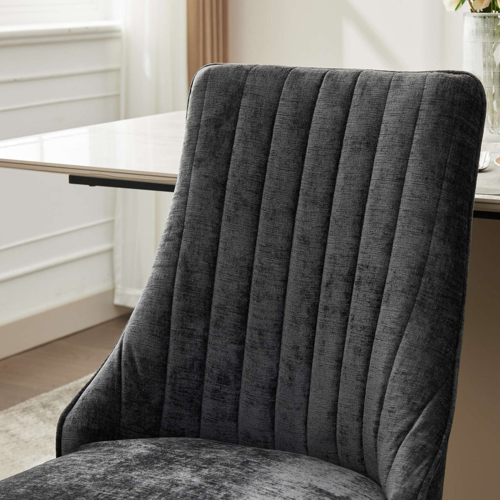 Rayon Cloth Flocking Chenille Dining Chairs (Set of 2 )