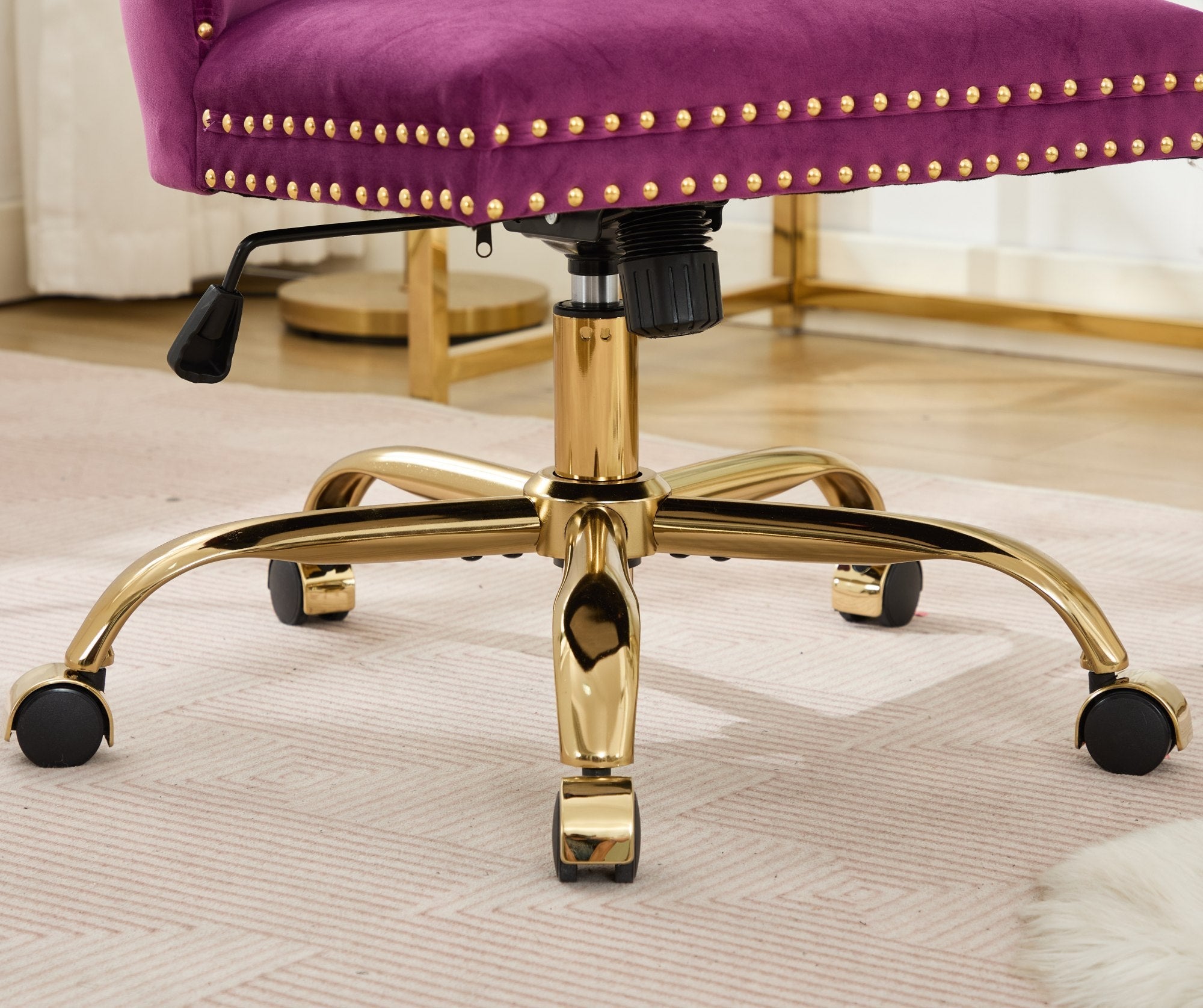 Modern Velvet Upholstered Tufted Button Home Office Chair