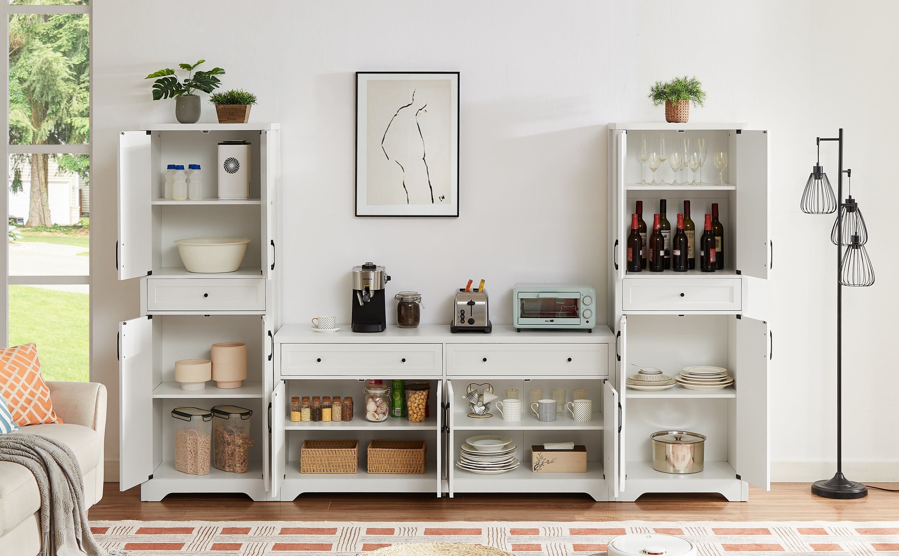 68' High Multi-functional Living Room Sideboard