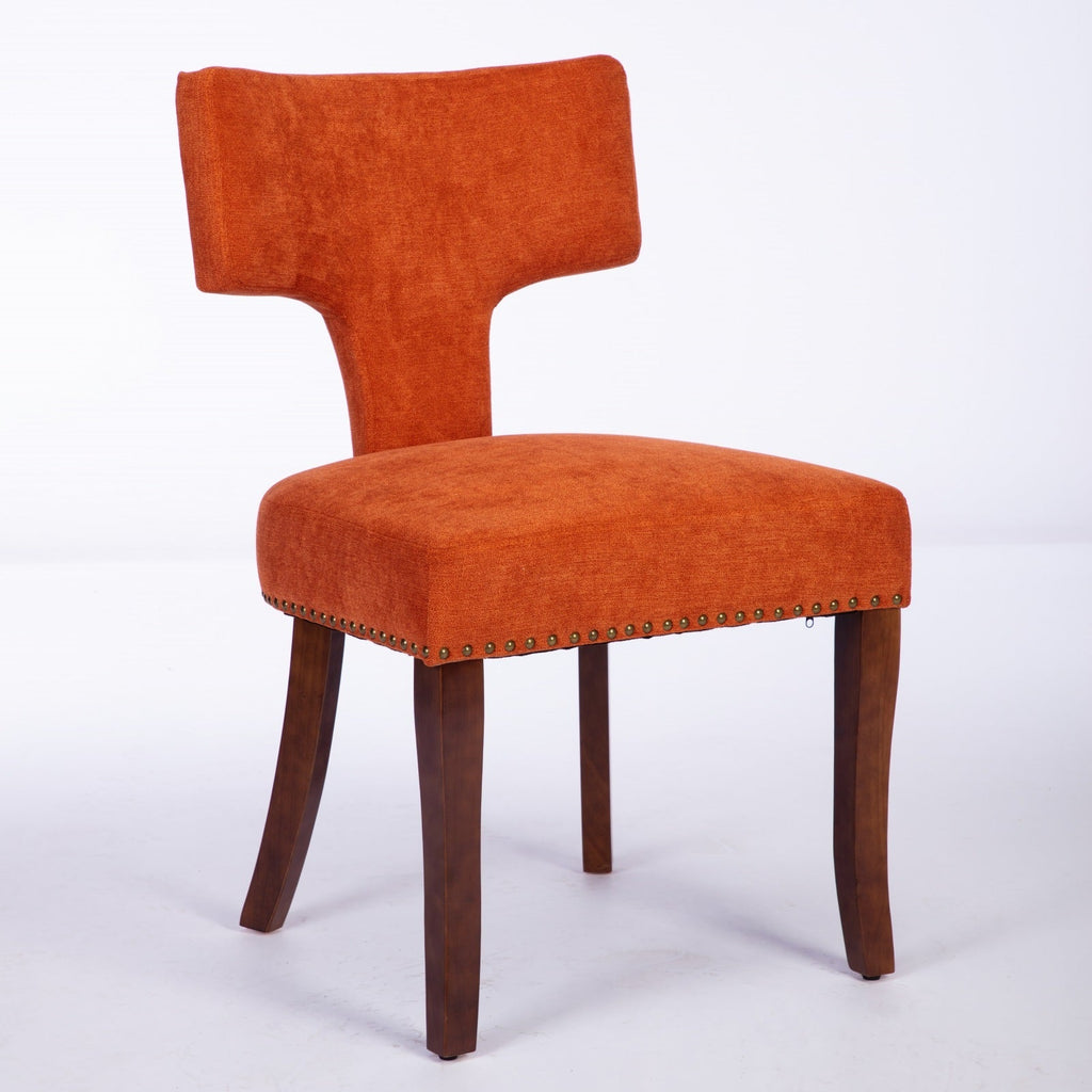 Mid Century Farmhouse Linen Fabric Dining Chairs (Set of 2)