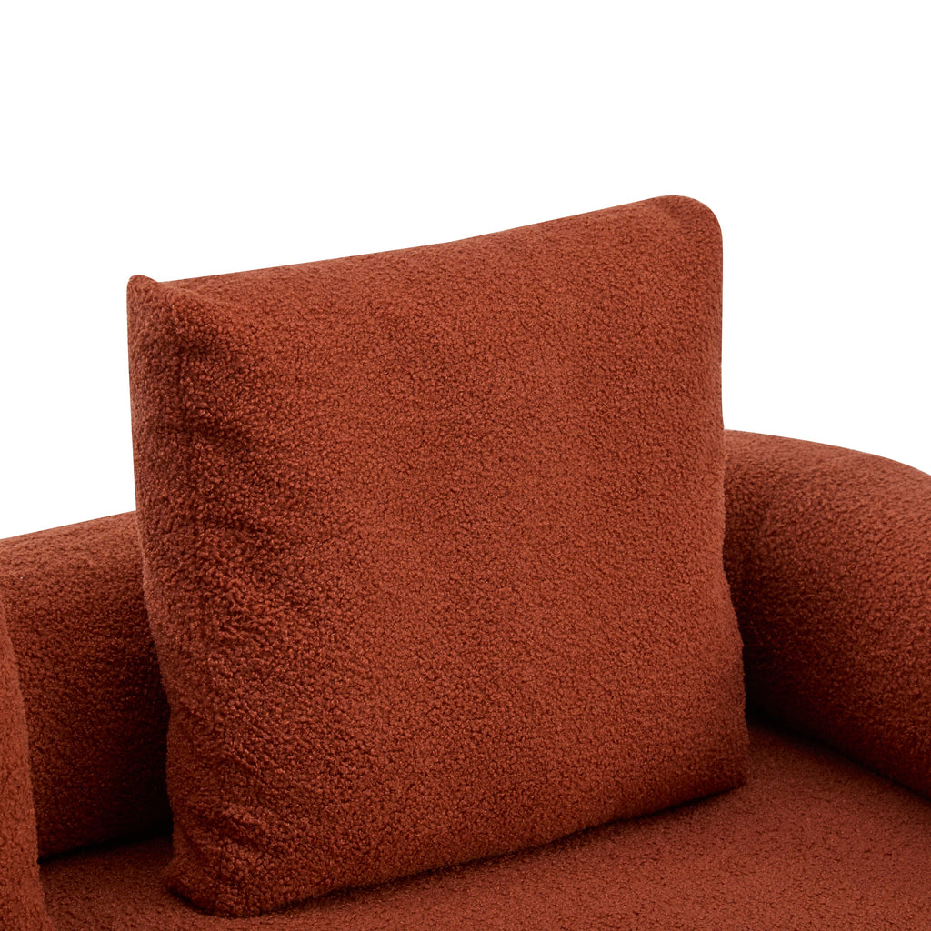 78' Modern Upholstered Sofa with 3 Plush Pillows