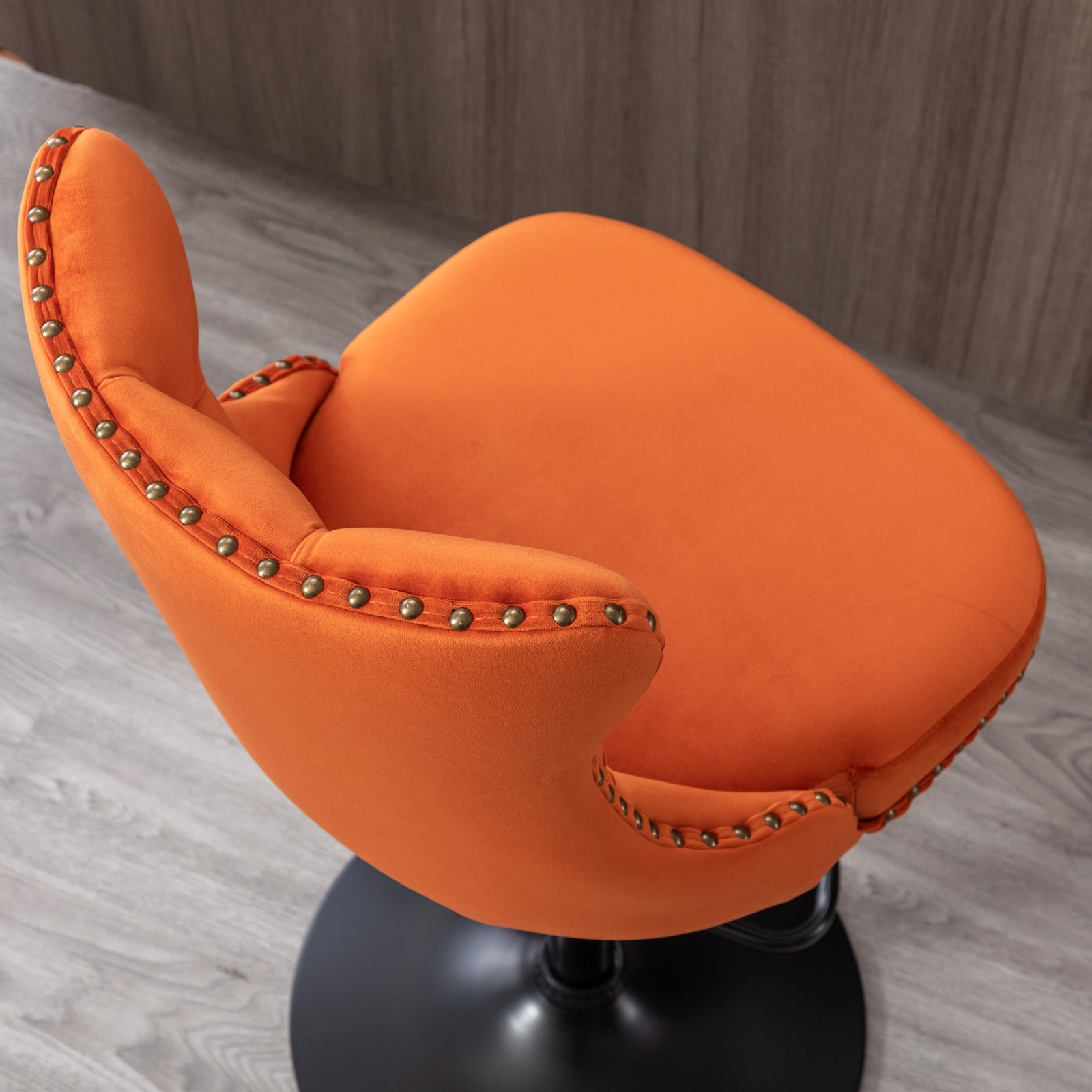 Modern Swivel Velvet Barstools Adjusatble Seat (Set of 2)