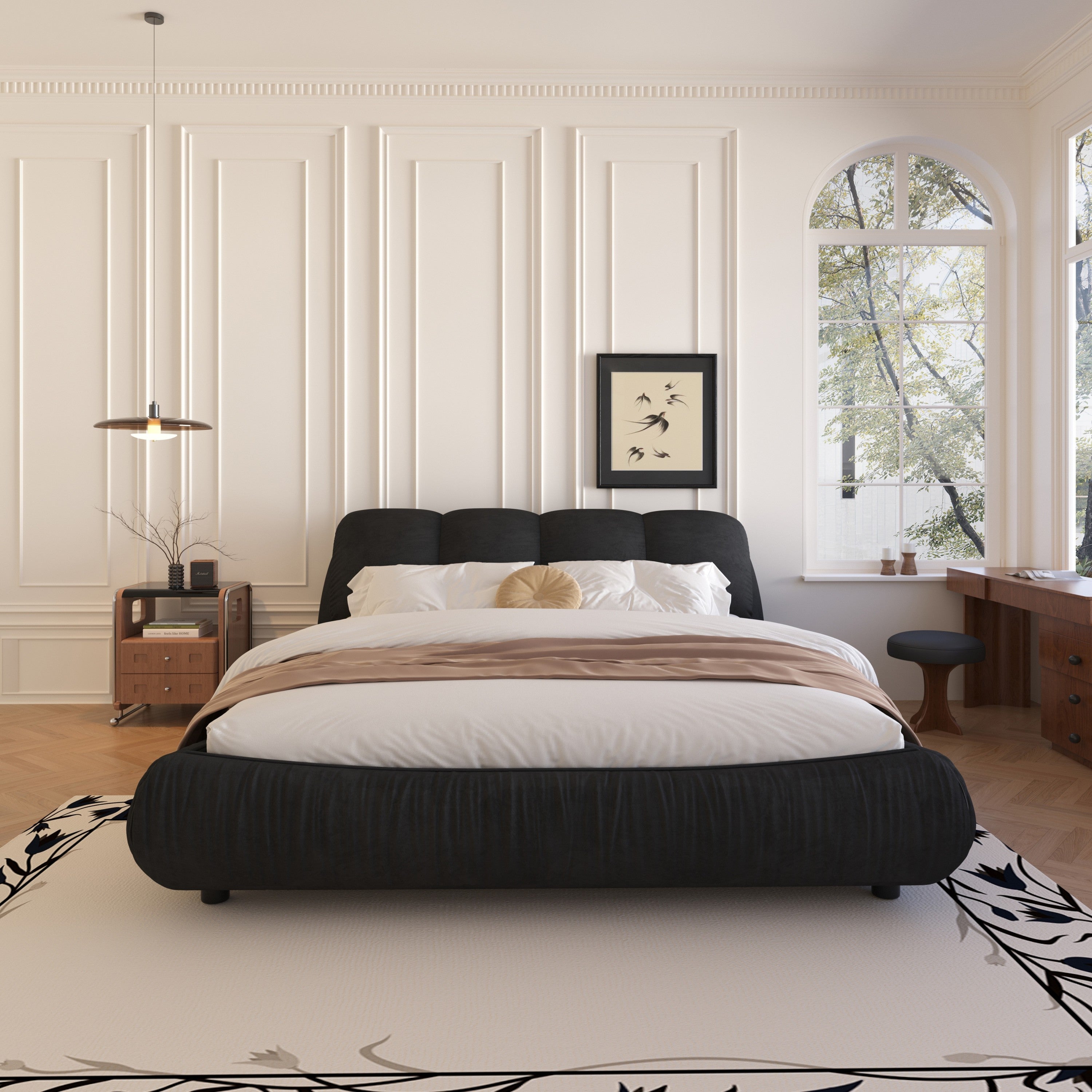 King/Queen Size Luxury Upholstered Platform Bed