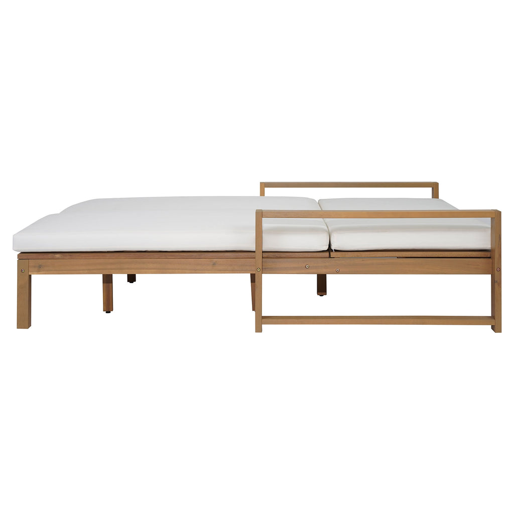 Double chaise lounge 5 position adjustable backs cushioned ideal for patio poolside relaxation