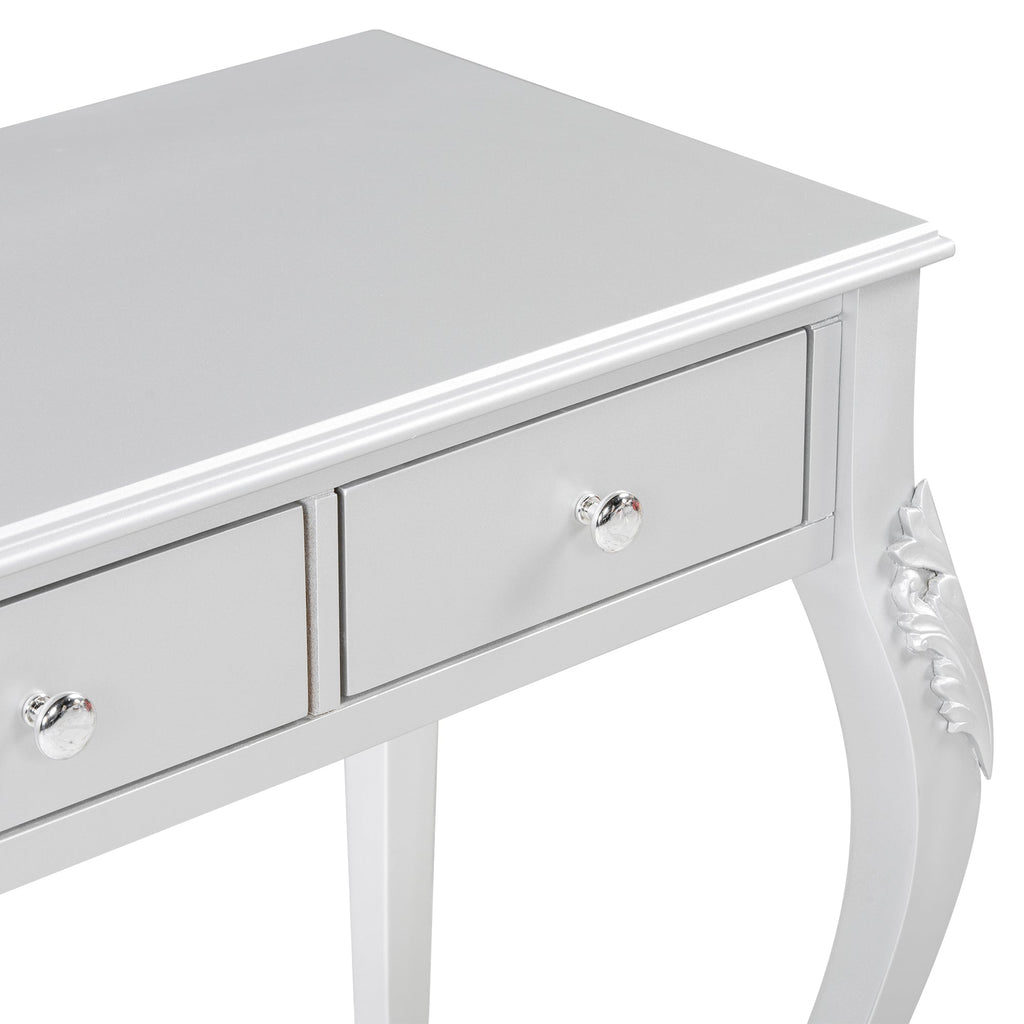 Luxury Makeup Vanity Desk with Oval Mirror
