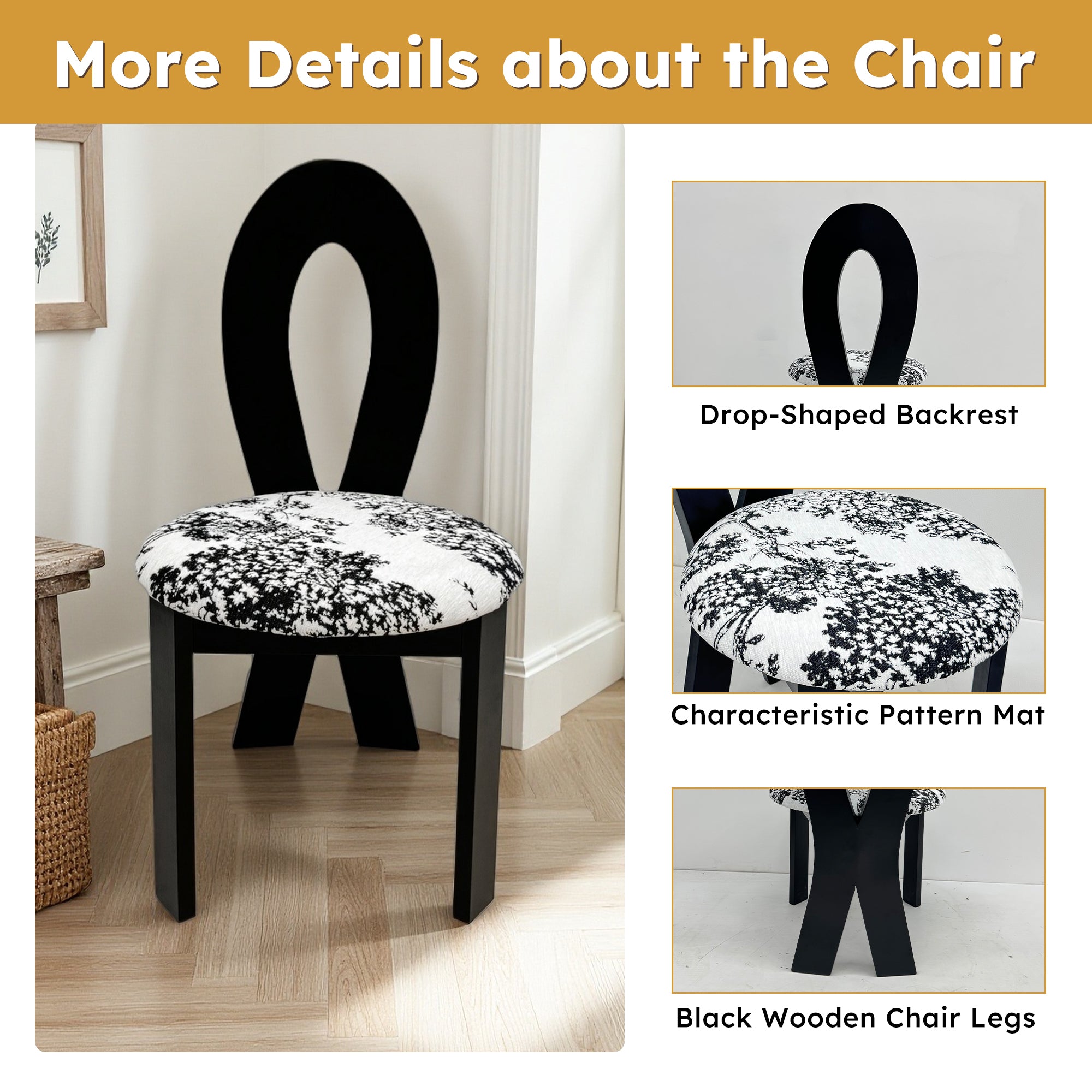 Key-Design Linen Upholstered Dining Chairs (Set of 2)