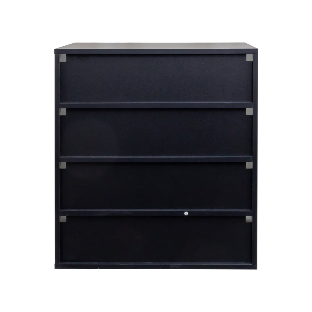 Wooden Stackable Shoe Storage Box with Glass Door