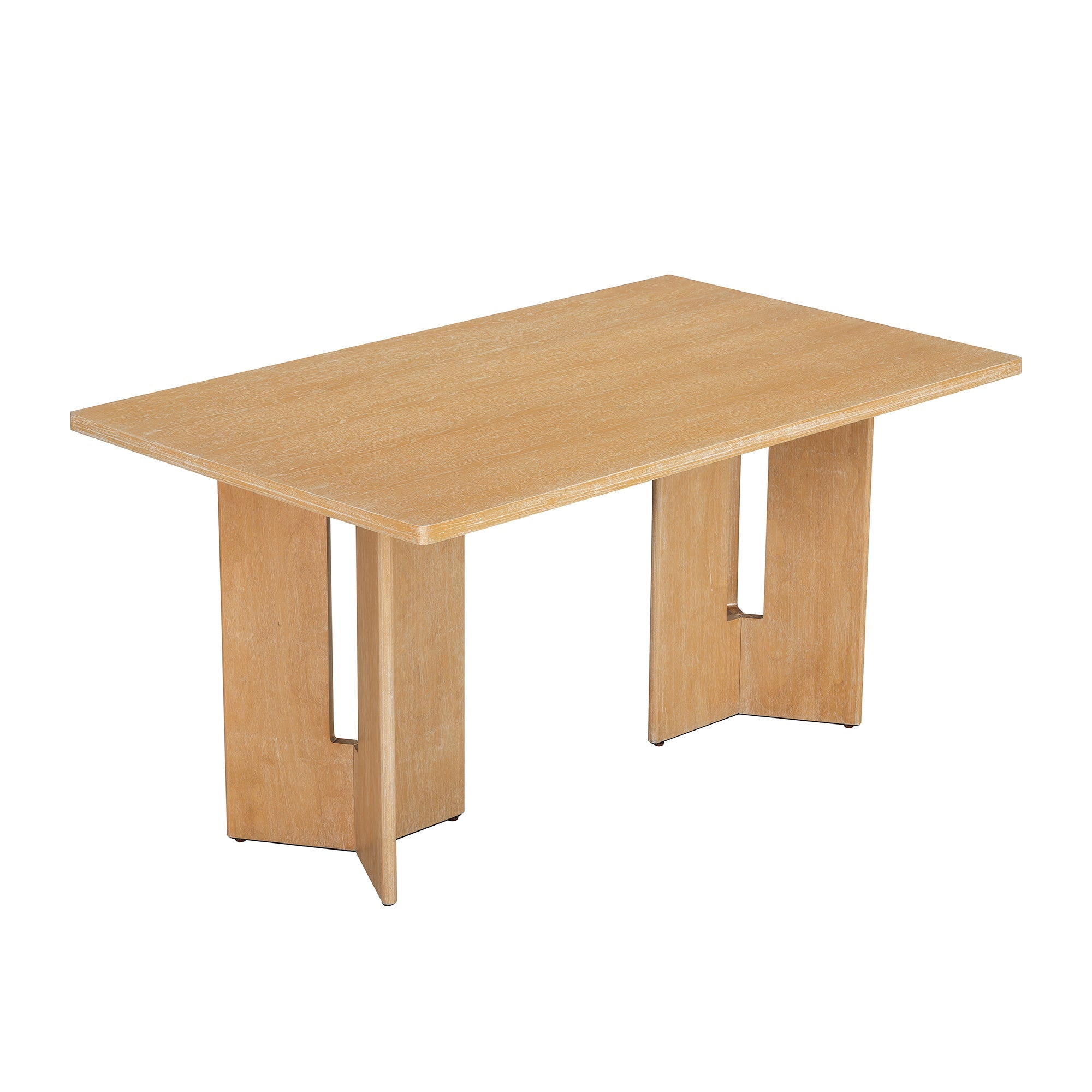 Farmhouse Dining Table Set with 6 Upholstered Chairs