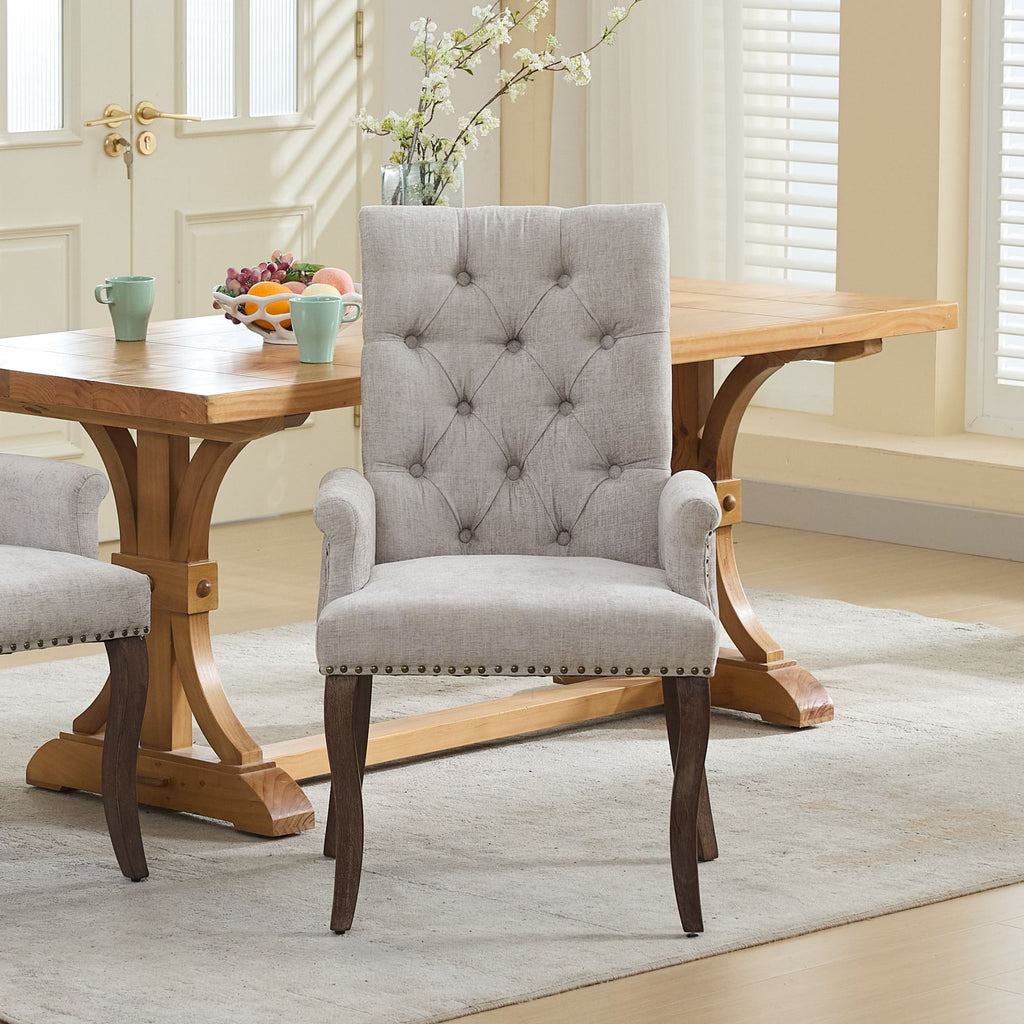 Elegant Upholstered Chenille Fabric Accent Dining Chair
