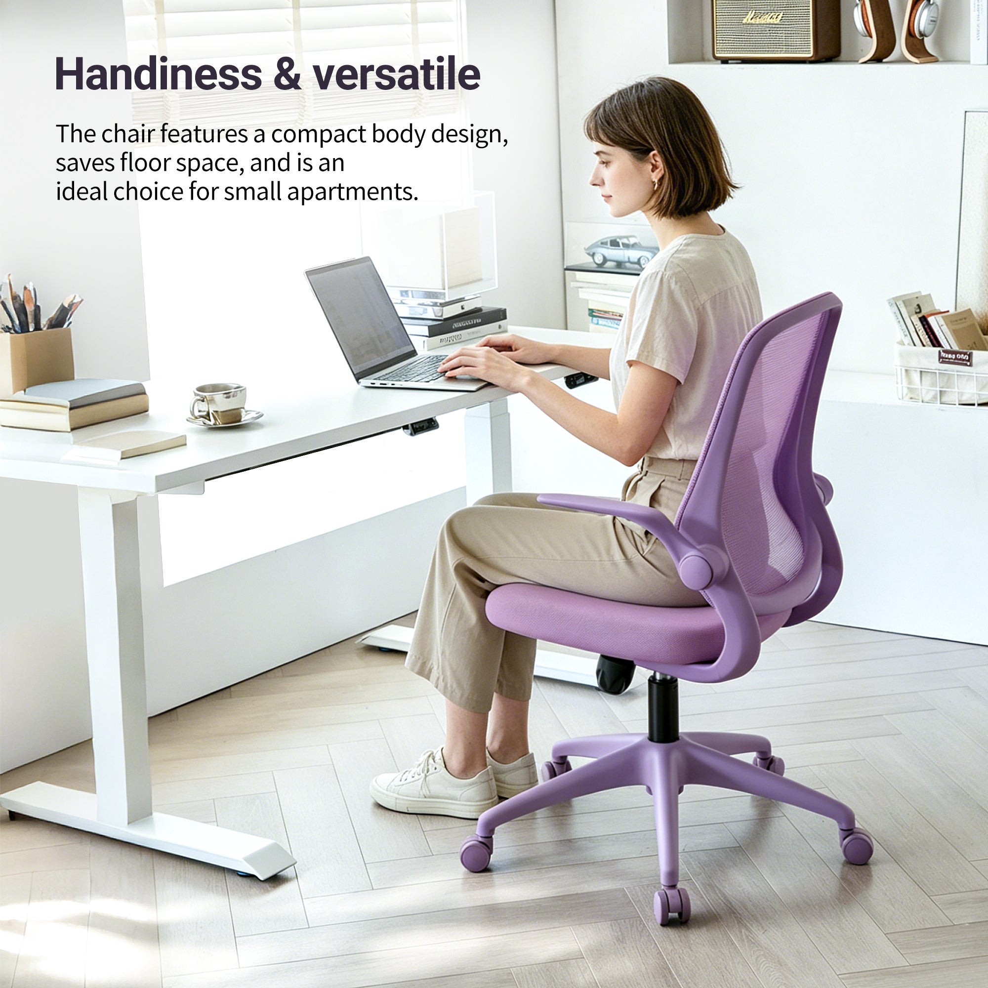 Colorful Ergonomic Office Chair with Flip-Up Armrests
