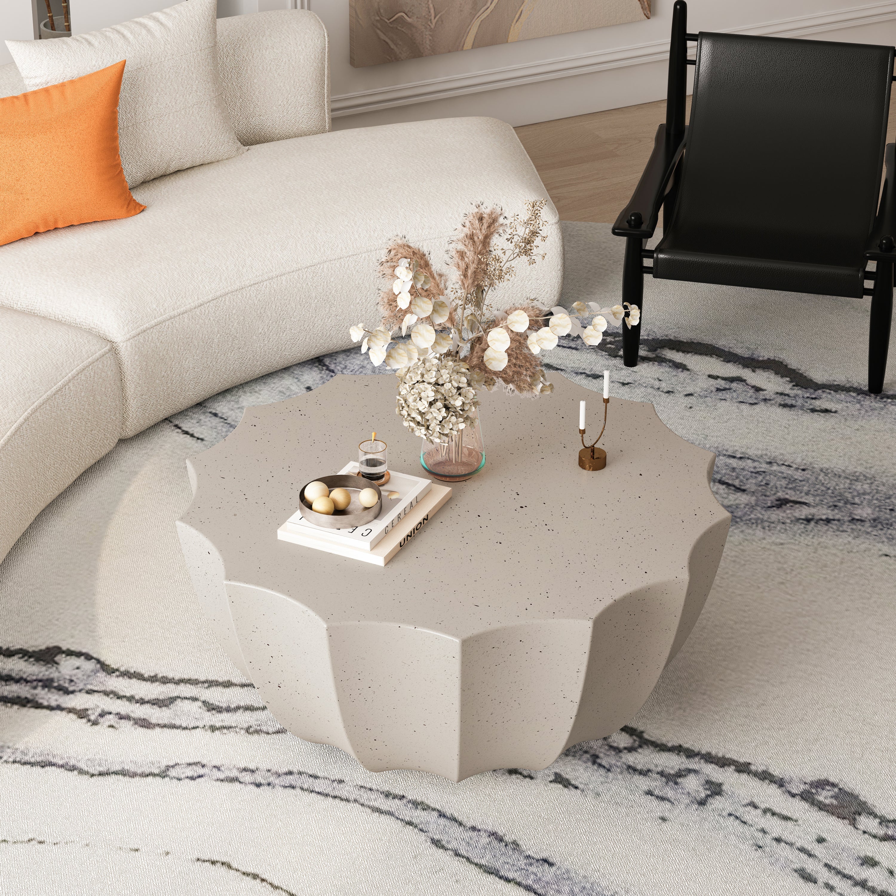 35.43' Modern Outdoor and Indoor Waterproof Coffee Table