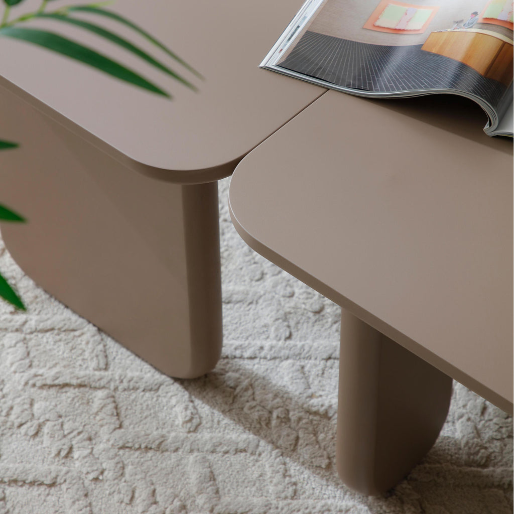 35.43' L-Shape Modern Coffee Table