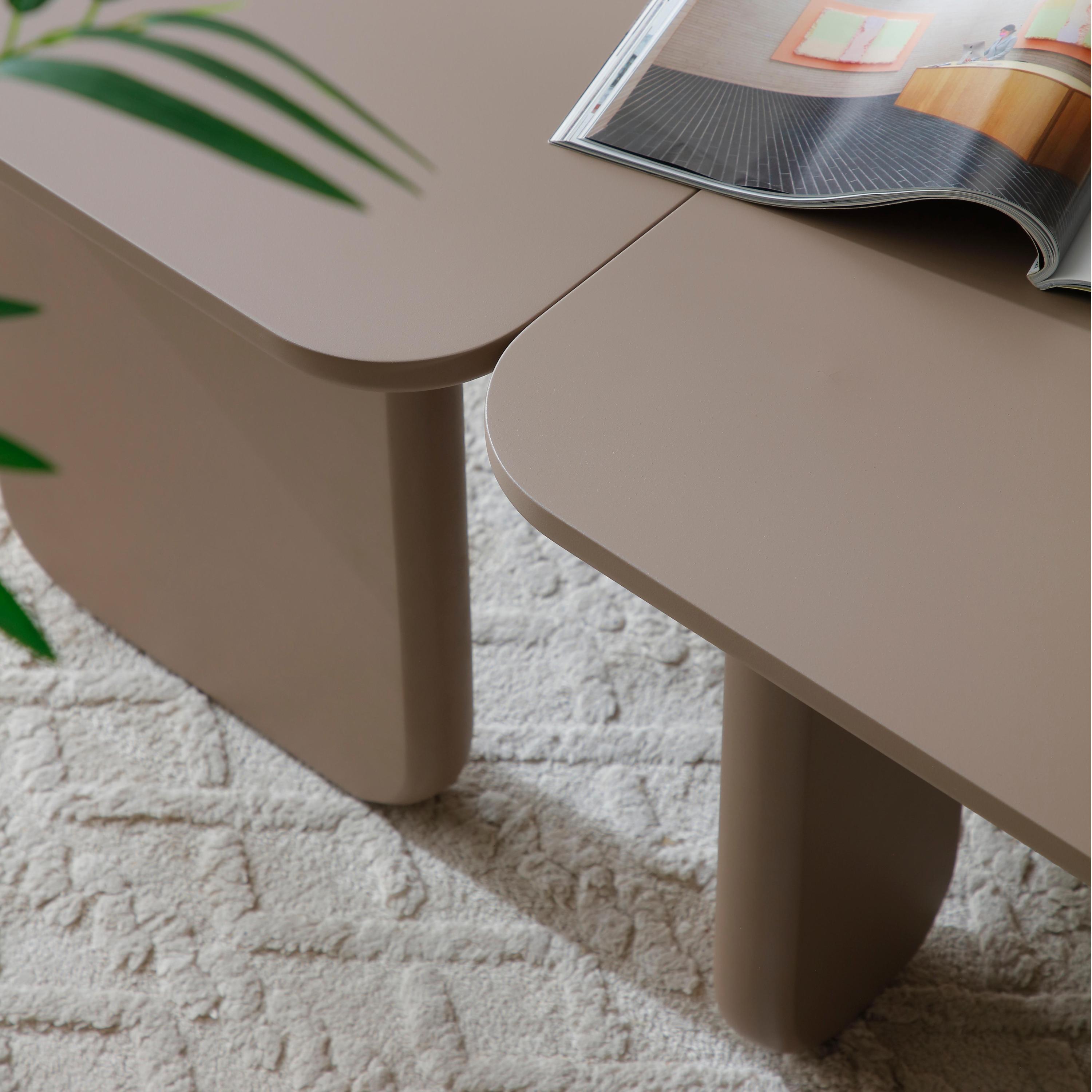 35.43' L-Shape Modern Coffee Table