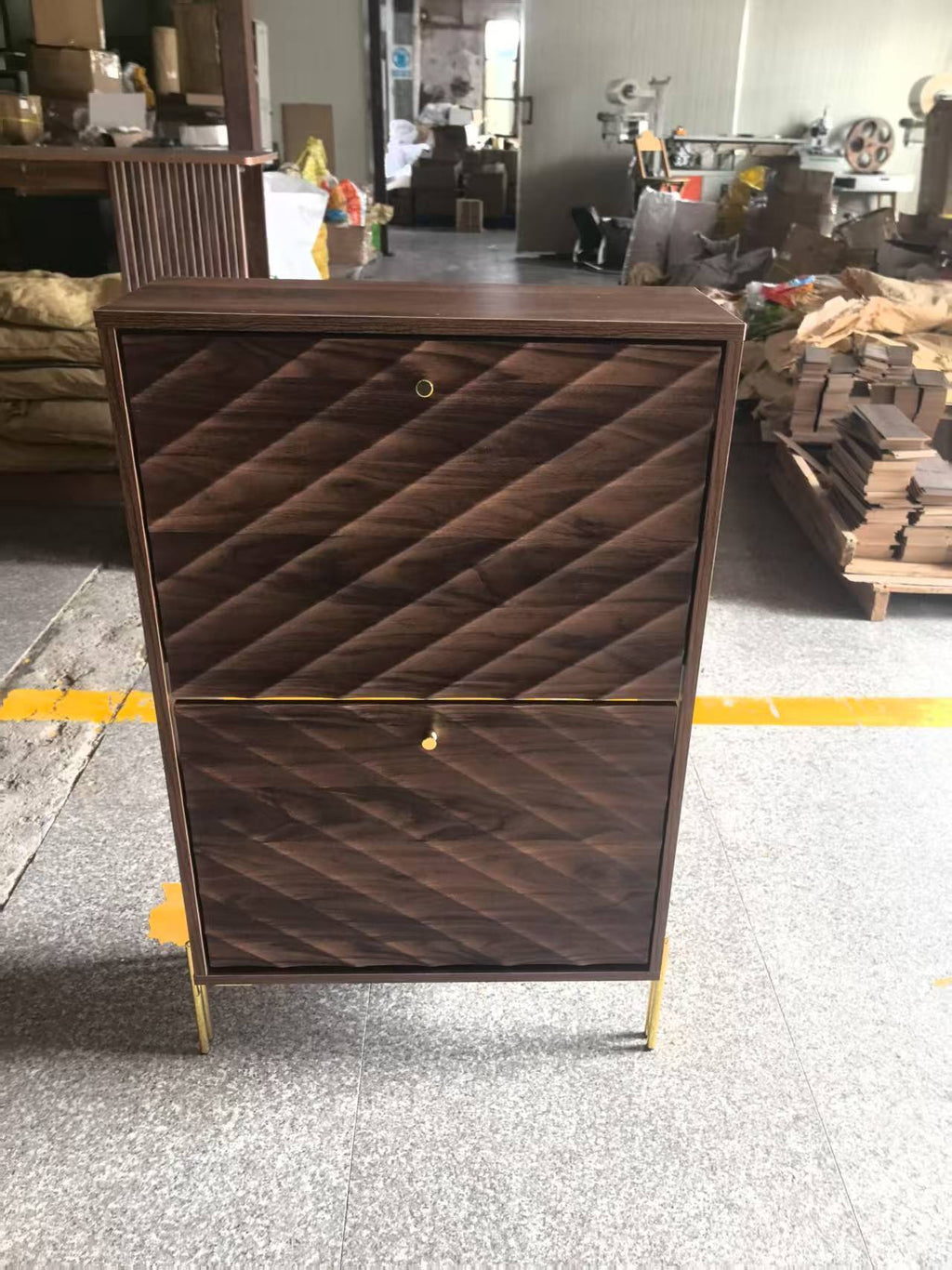 23.6 Inch Mid-century Modern Freestanding Shoe Cabinet