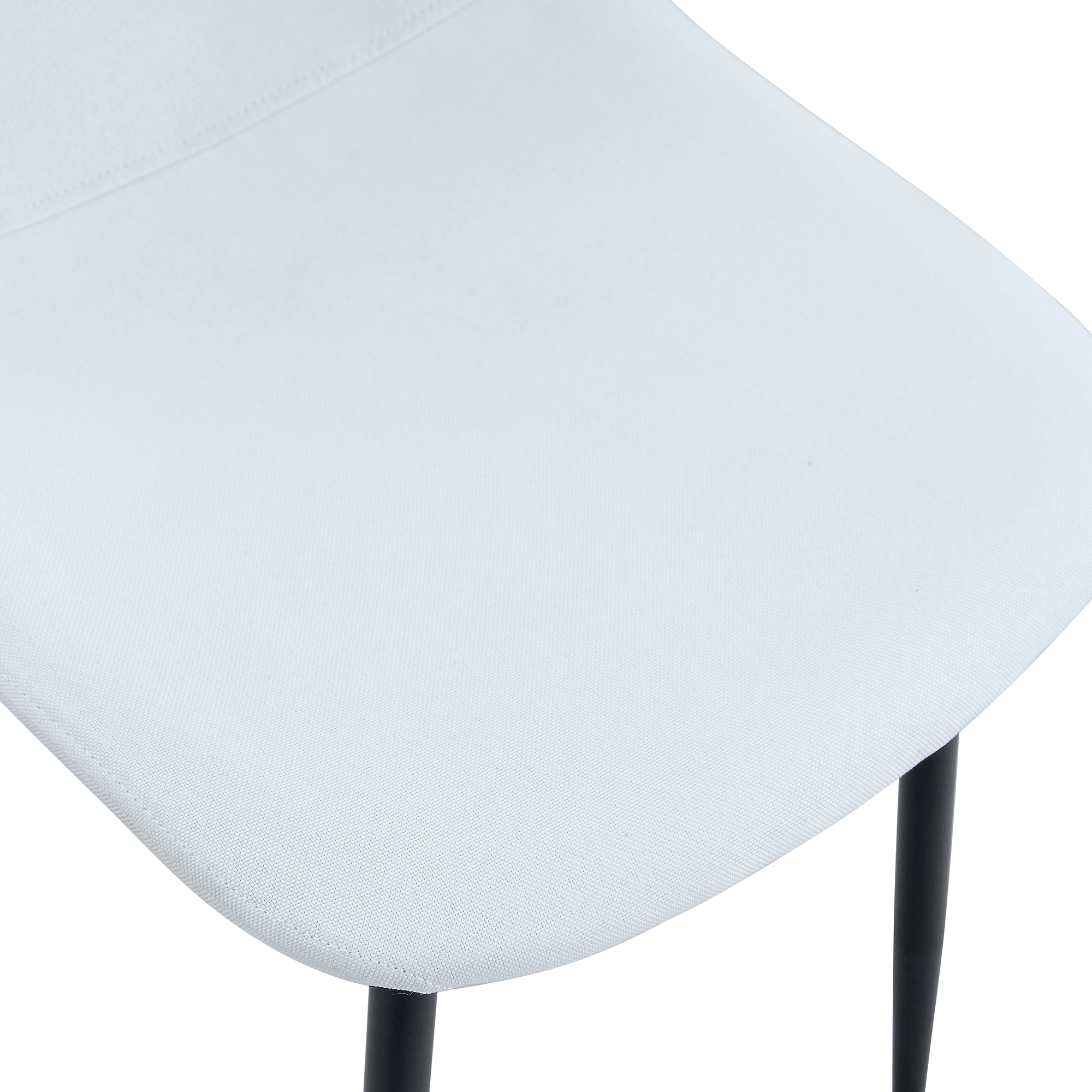 Luxury Simple Chair Black Linen Dining Chair  (Set of 4)