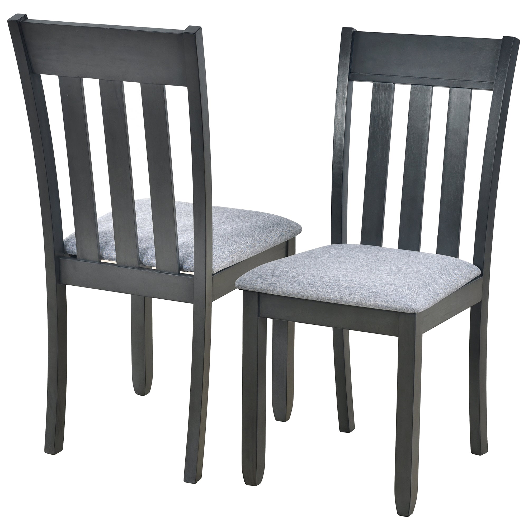 Modern Farmhouse 5-Piece Wood Dining Table Set
