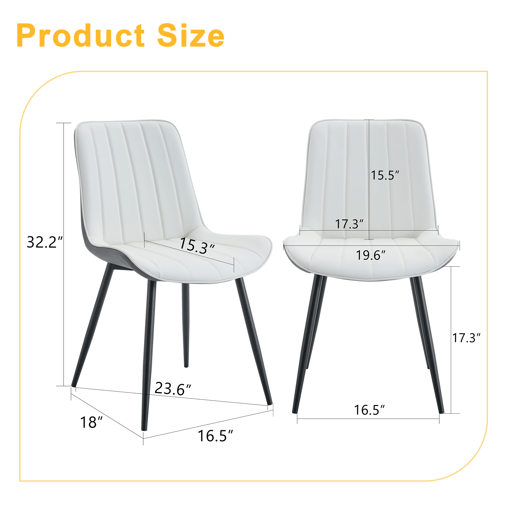 4Pcs Modern Minimalist Dining Chair Set