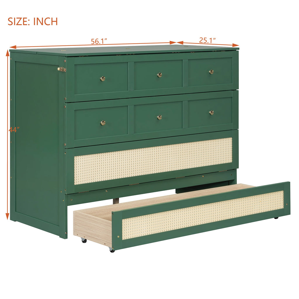 Full Size Murphy Bed with Large Drawers