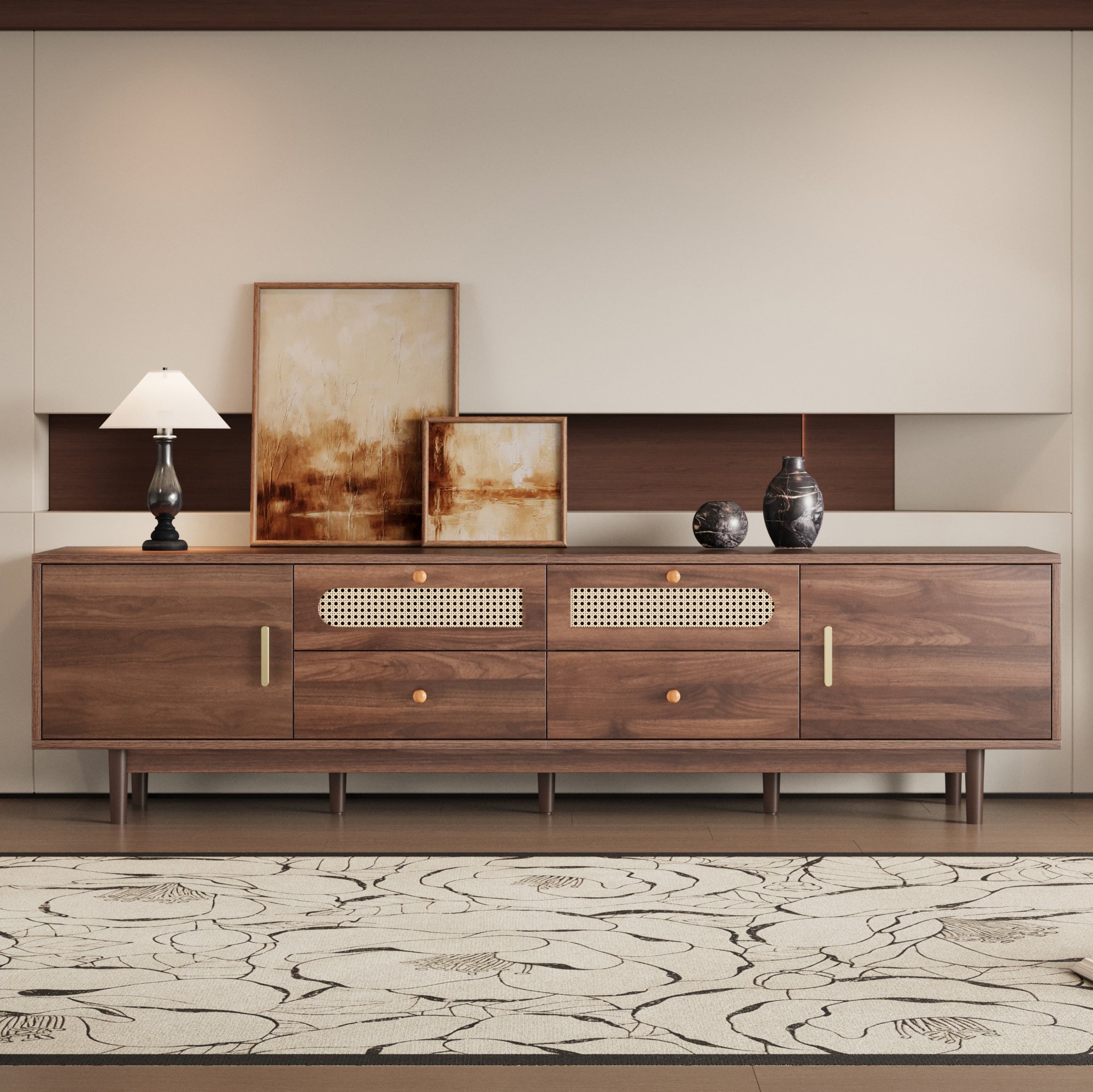 76' Modern Chic Entertainment Center