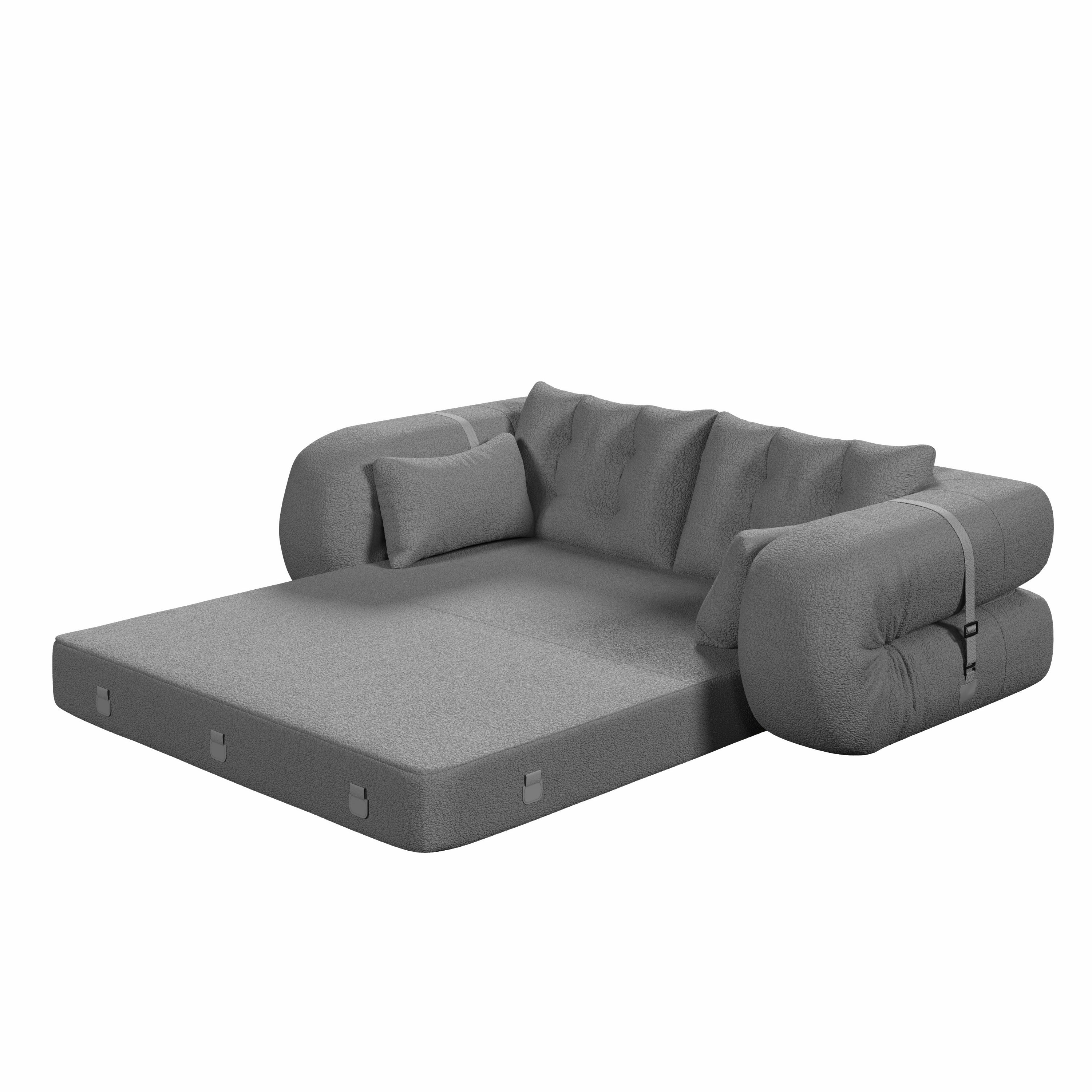 78.7 ' Multi-Functional Teddy Foldable Sofa Bed