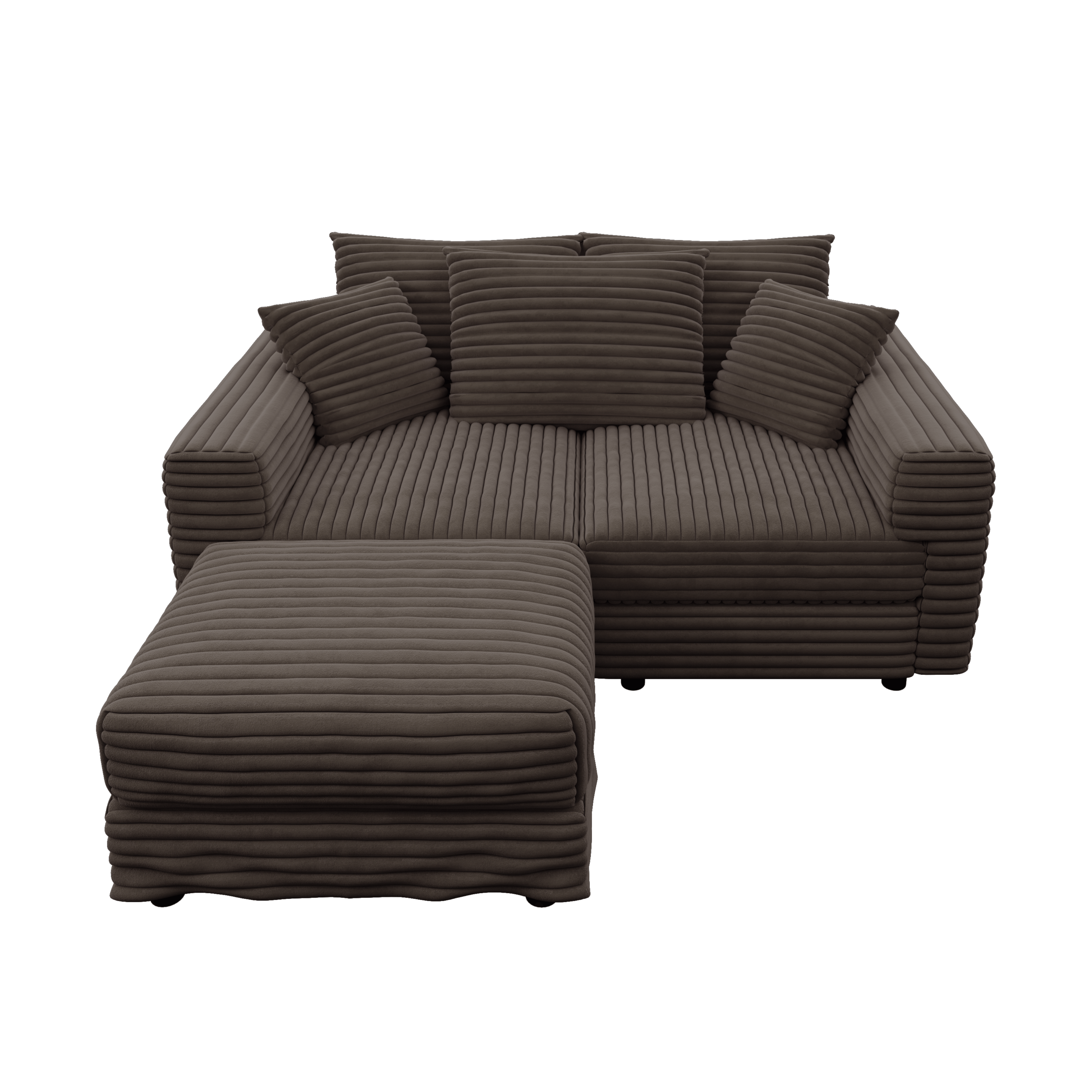 82.7' Modern Comfy Cloud Couch Sofa with Soft Pillows + Ottomans Option