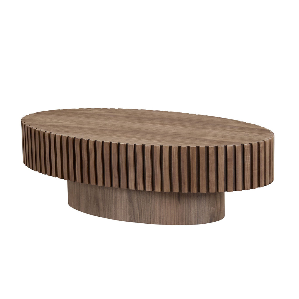 Modern MDF Handcraft Oval Coffee Table