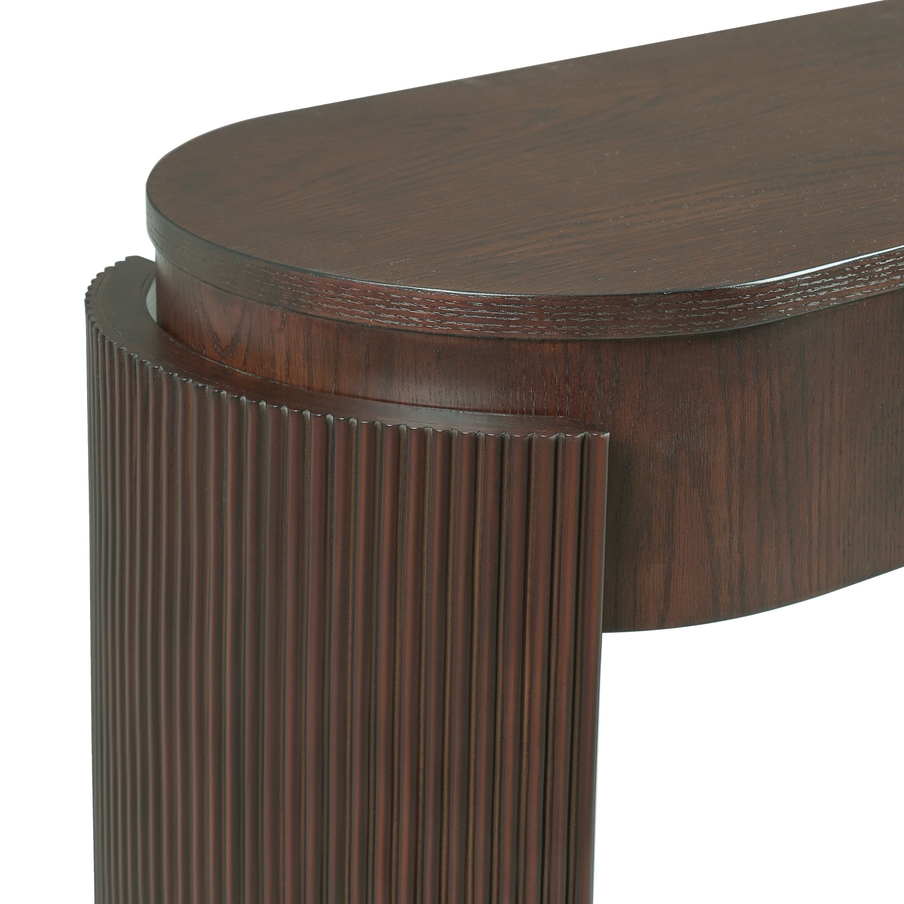 Entryway Console Table with Fluted Legs & Storage Drawers