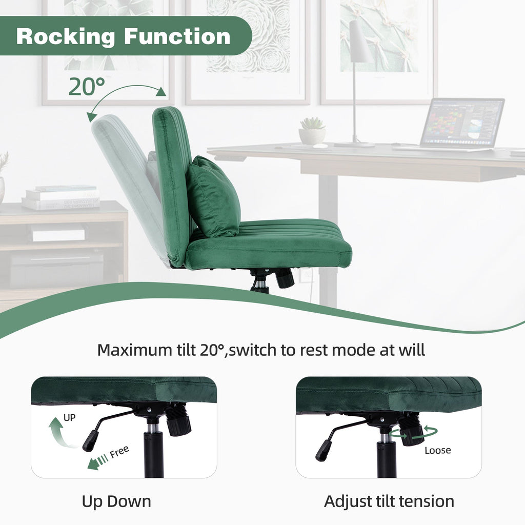 Criss Cross Armless Office Chair with Wheels