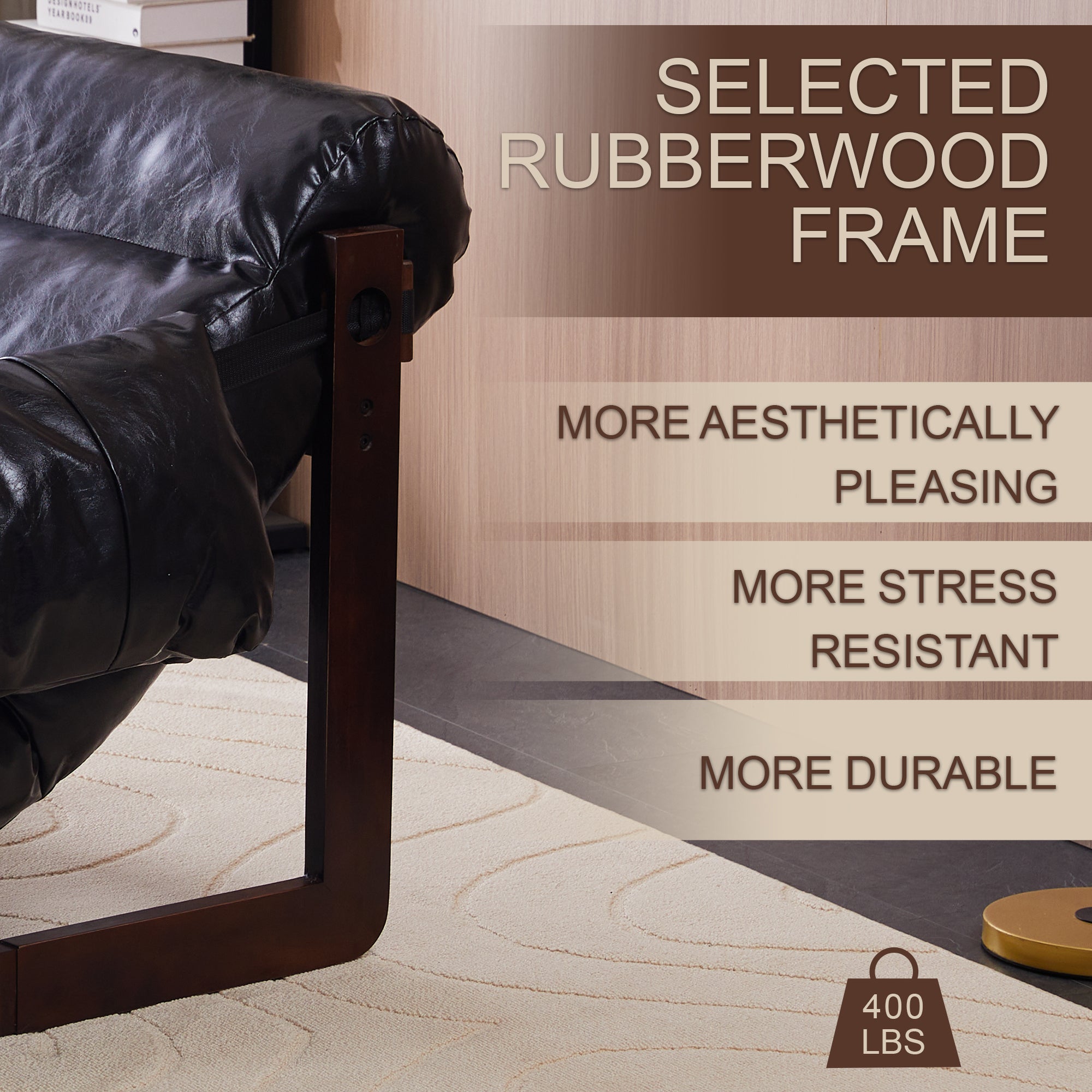 Medieval Modern Lounge Chair Removable Armrests Vintage Oil Wax Leather Sofa