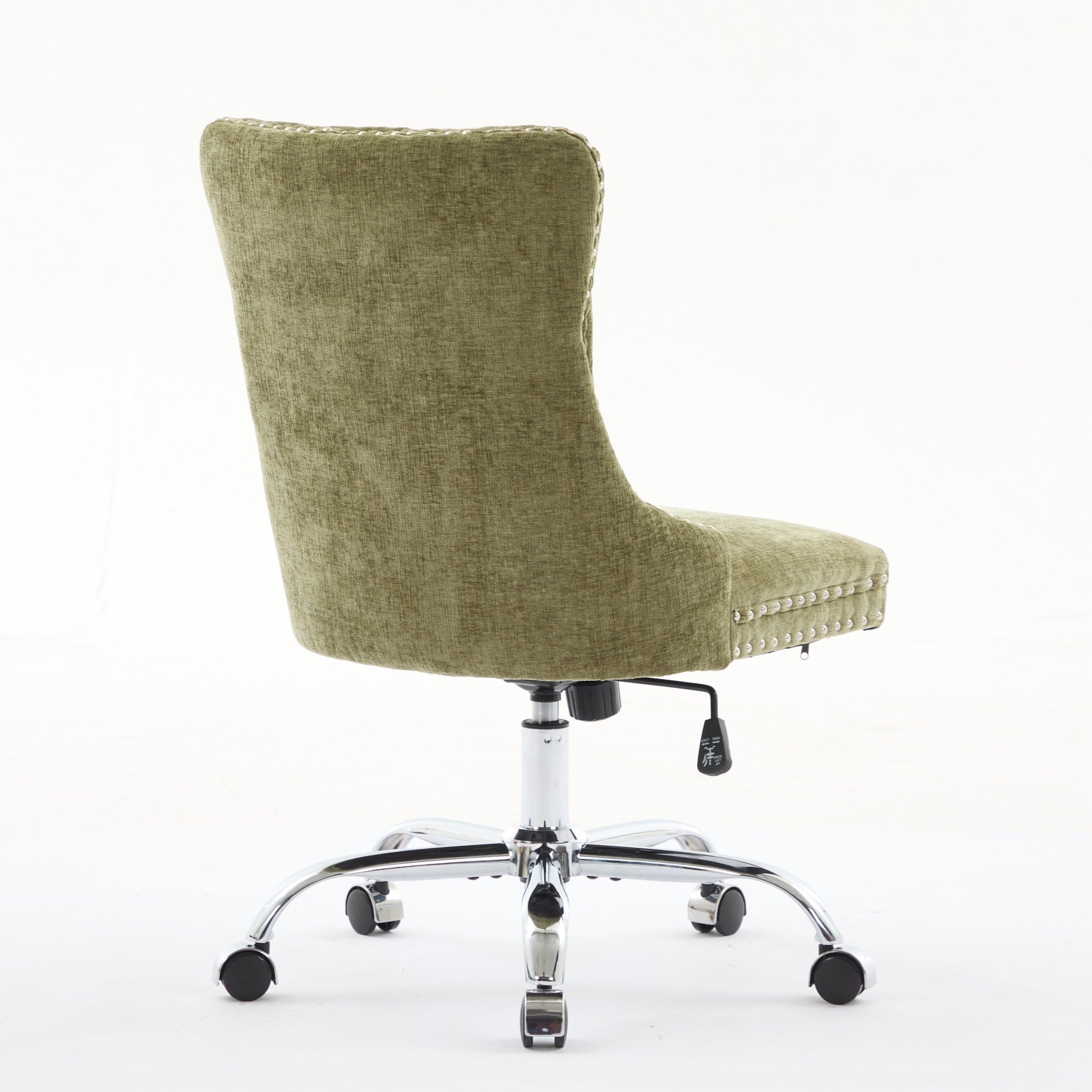 Modern Chenille Upholstered Tufted Button Home Office Chair